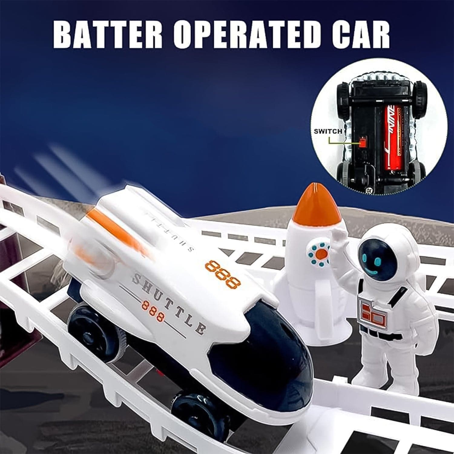 Outer Space Race Track Set for Kids Toys (1 Set) thumbnail 6