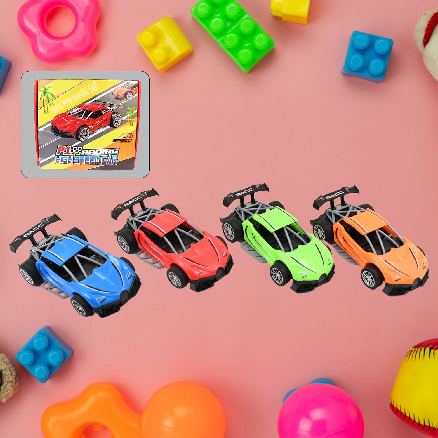 Mini Pull Back Racing Car Widely Used By Kids & Children (8 Pcs Set / Mix Color) thumbnail 3