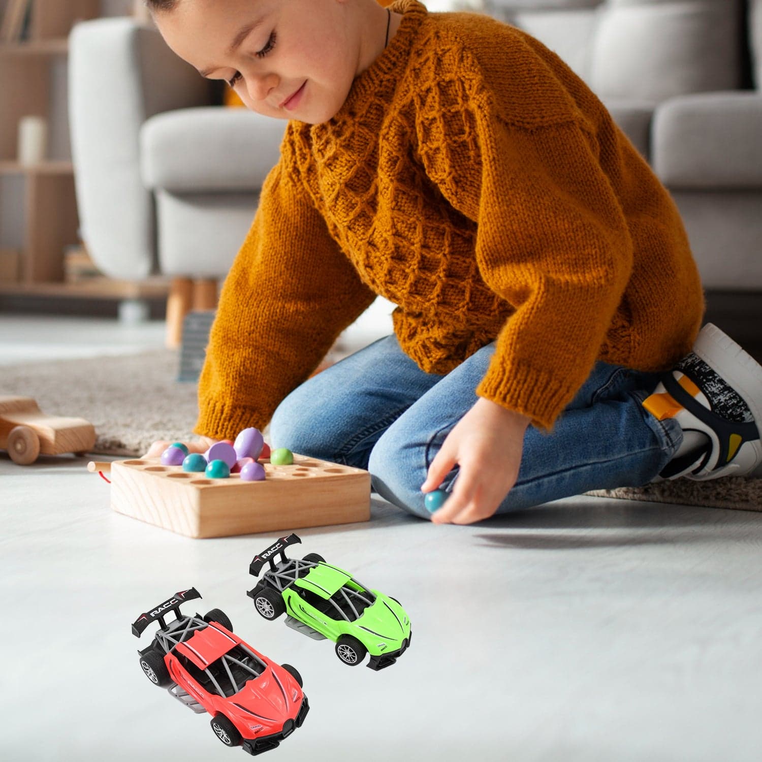 Mini Pull Back Racing Car Widely Used By Kids & Children (8 Pcs Set / Mix Color) thumbnail 7