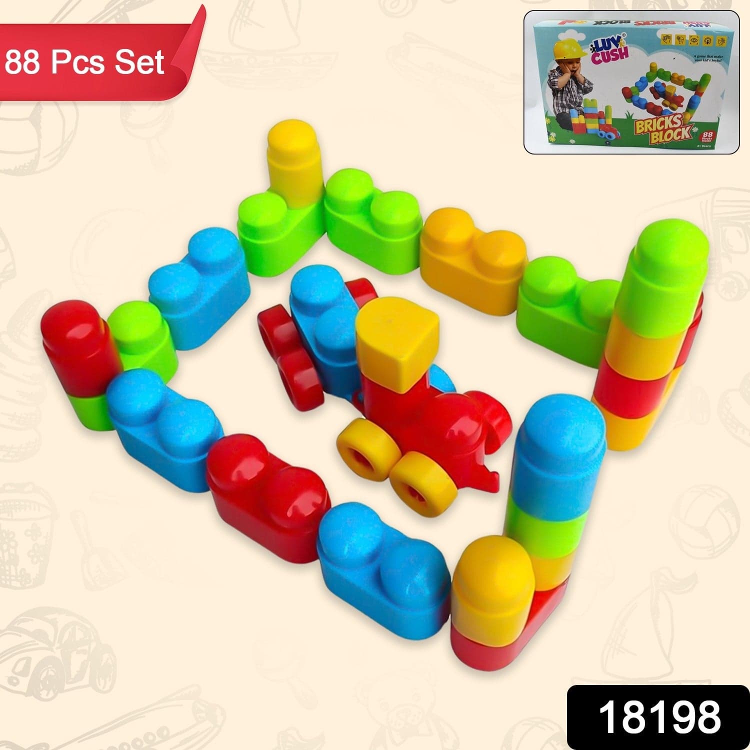 Bricks Blocks Building toy (88 Pcs Building Blocks) thumbnail 2