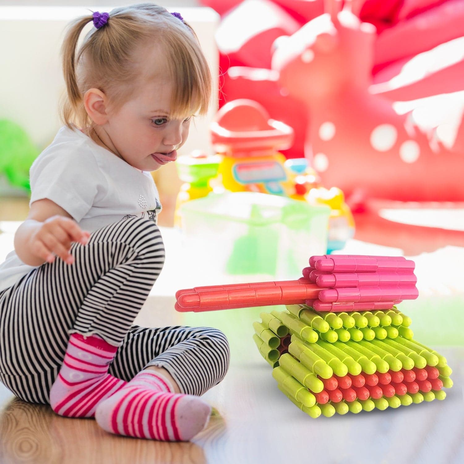 Bullet Blocks for Intelligent Kids Creative Bullets Shaped Building Blocks (Approx 88 Pcs) thumbnail 5