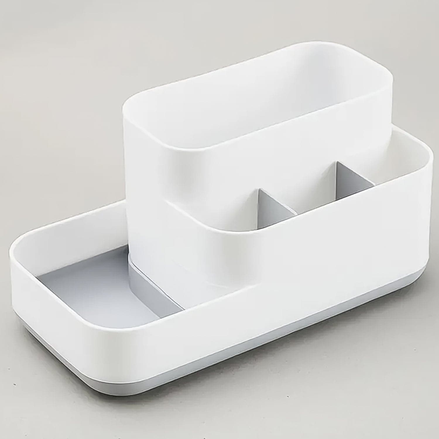Plastic Multipurpose 5 Compartment Bathroom Desk Organizer Holder (1 Pc) thumbnail 5