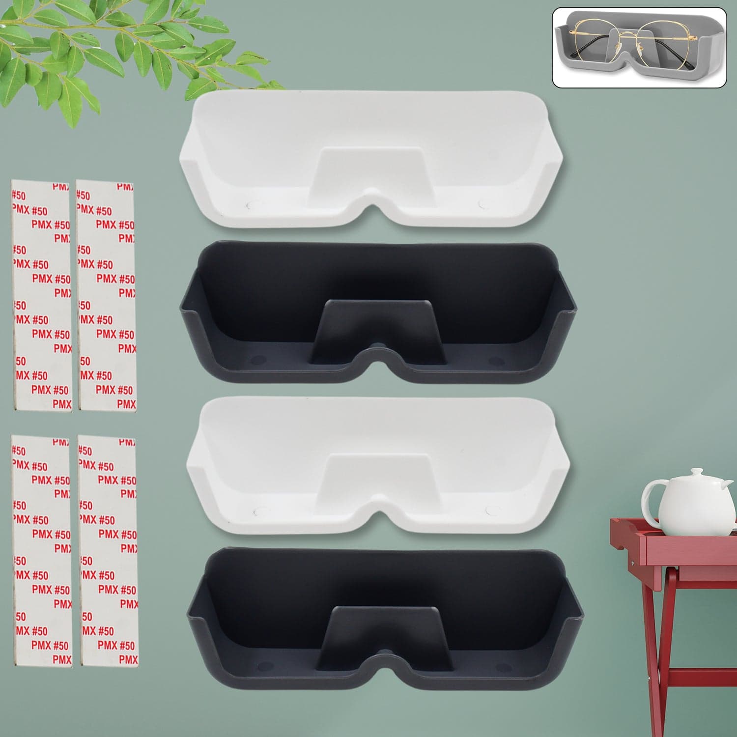 Wall Mounted Sunglasses Holder (4 Pcs Set) thumbnail 1