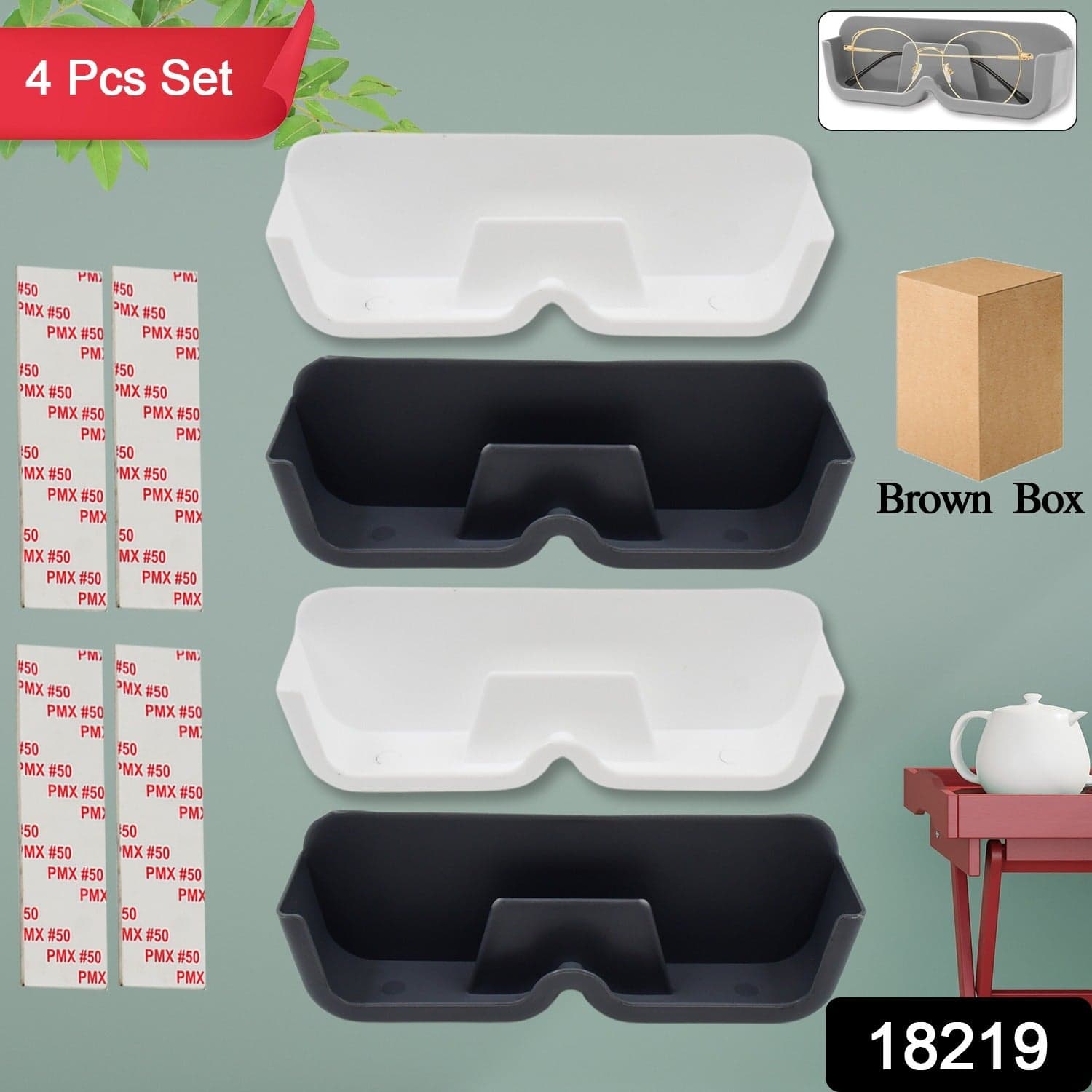 Wall Mounted Sunglasses Holder (4 Pcs Set) thumbnail 2