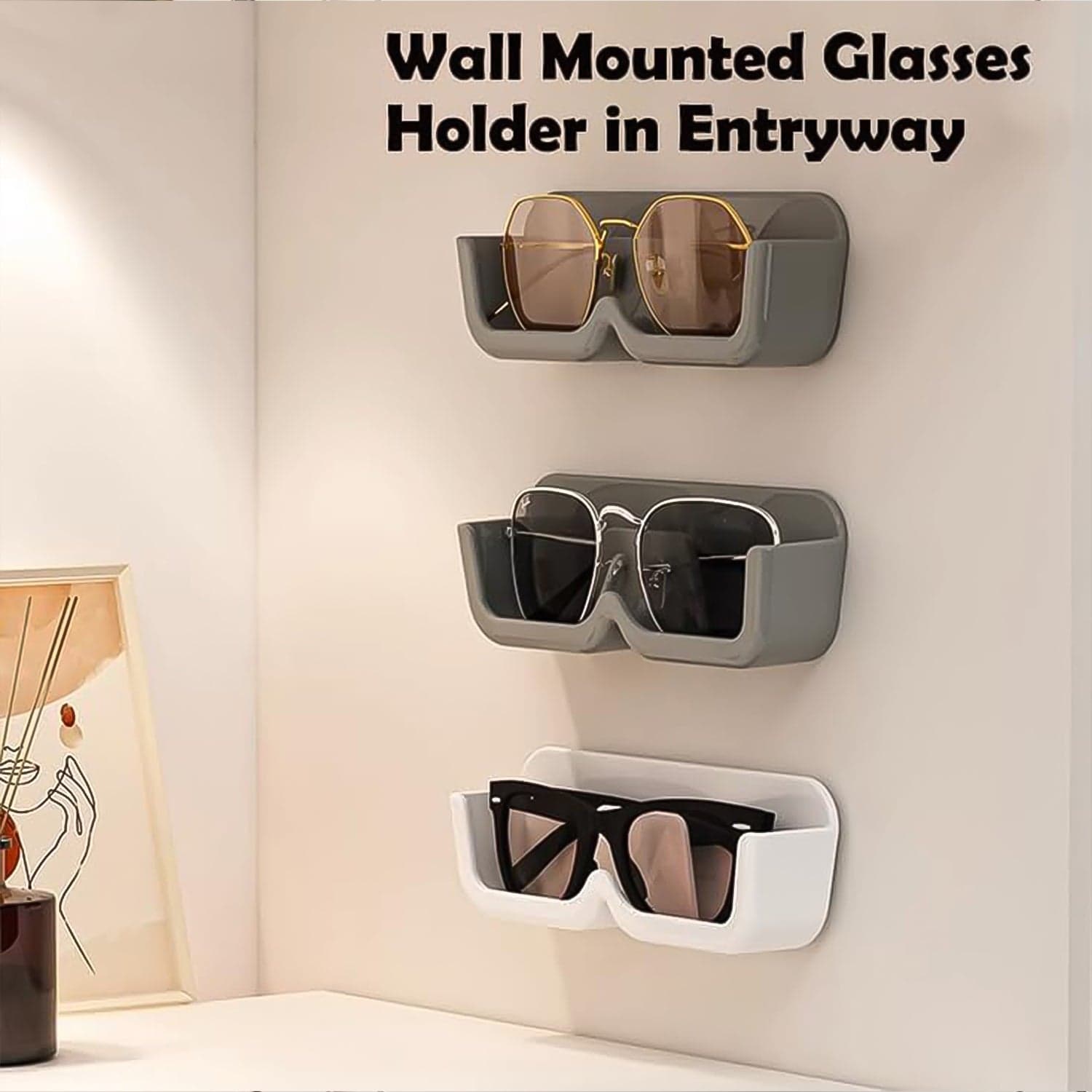 Wall Mounted Sunglasses Holder (4 Pcs Set) thumbnail 6