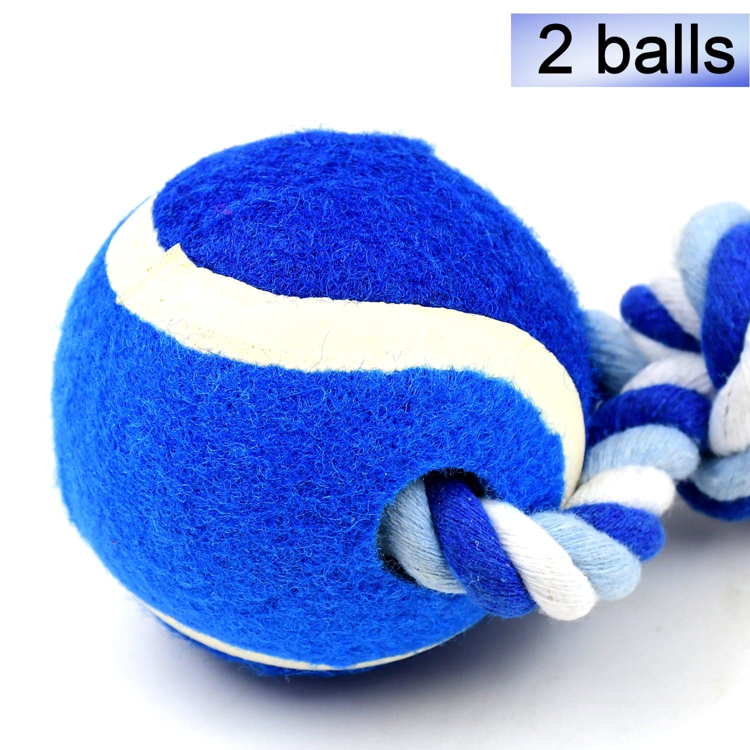 Durable Cotton Rope Dog Toy Two-Way Ball Design (1 Pc) thumbnail 4