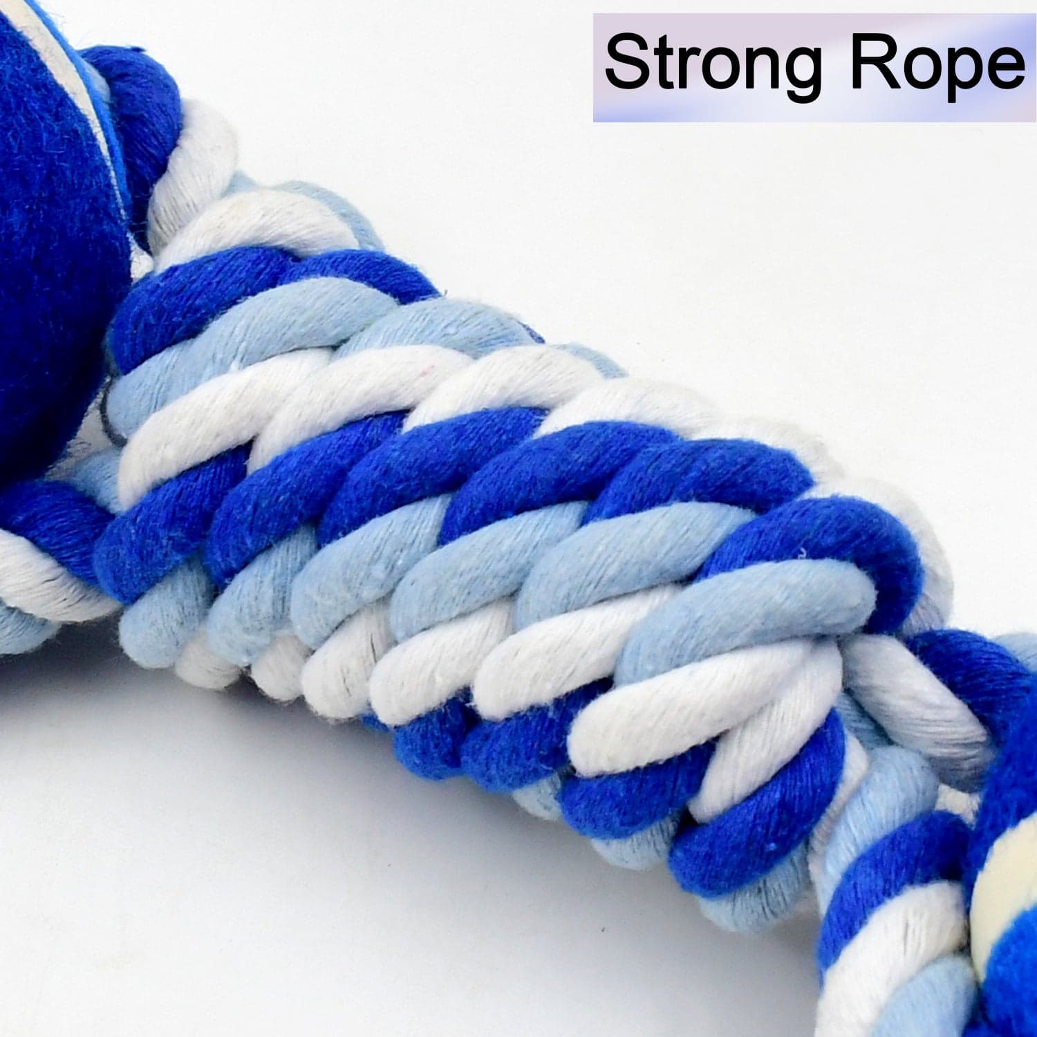 Durable Cotton Rope Dog Toy Two-Way Ball Design (1 Pc) thumbnail 6