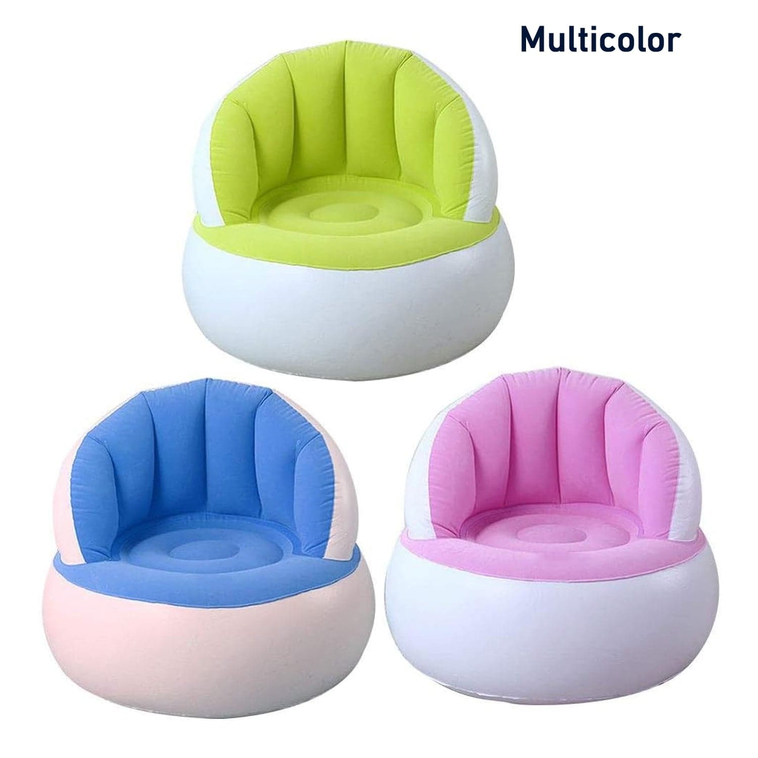 Kids inflatable sofa chair with backrest & Foot Air Pump with Hose (1 Set / 85x74 Cm Approx) thumbnail 5