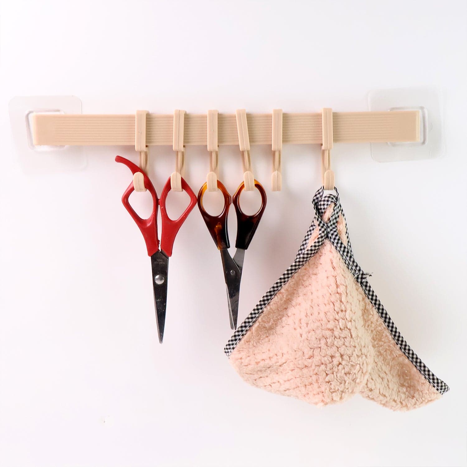 Self Adhesive 6 Hook Wall Hanging Rack 1 Pc thumbnail 3