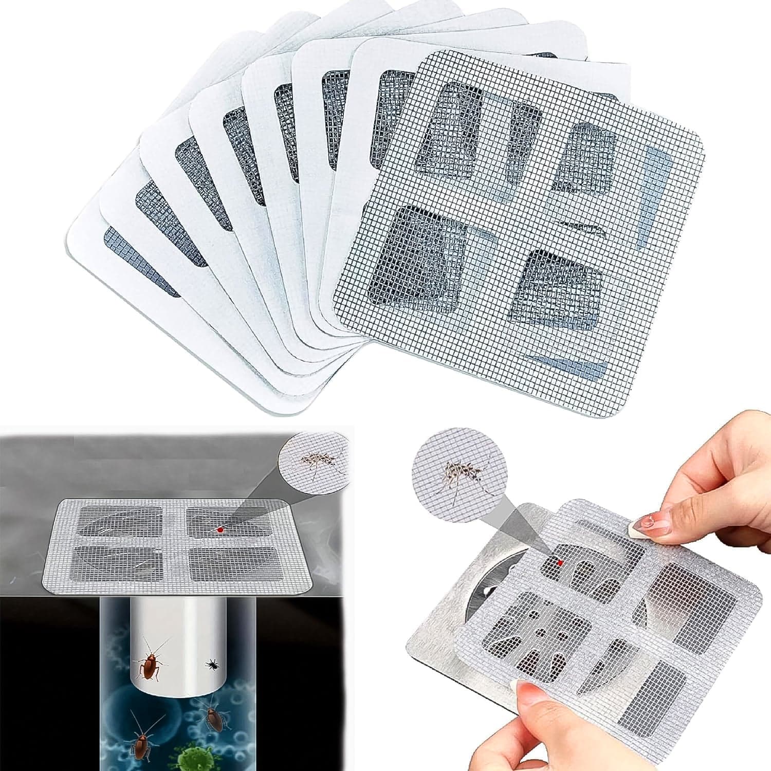 Window Screen Mesh Hole Repair Kit Patch Adhesive (10—10 CM / 10 Pcs Set) thumbnail 5