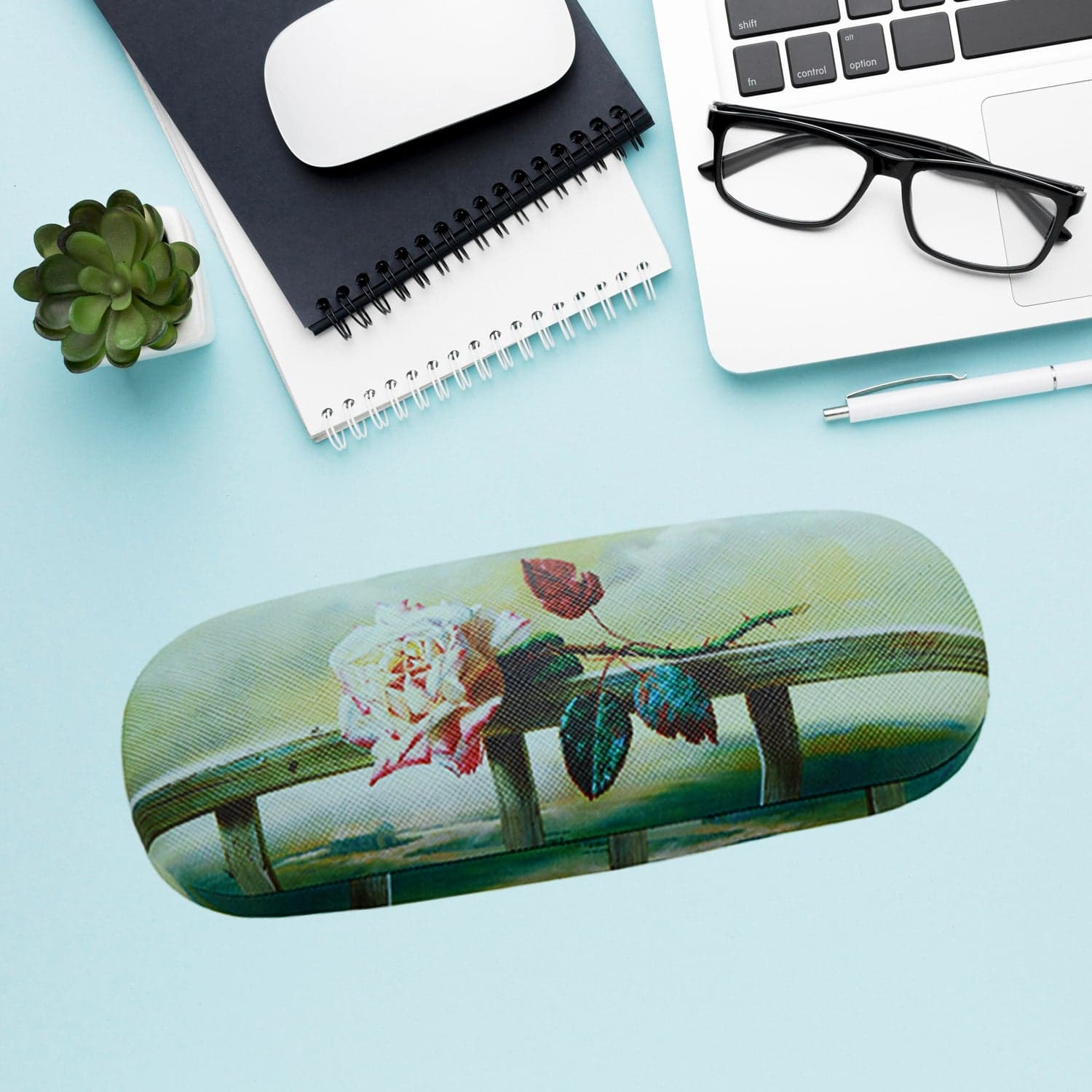 Flowers Decorative Glasses Case Eyeglasses Storage Box (1 Pc / Mix color) thumbnail 1