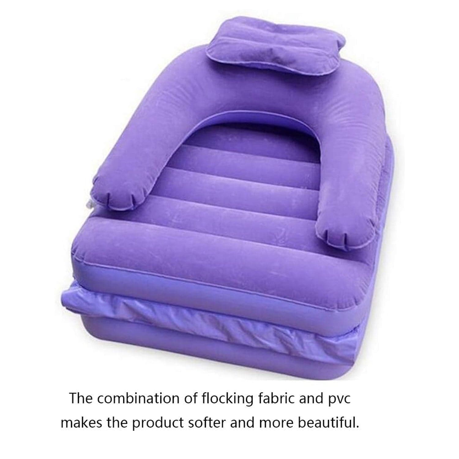 2 In 1 Air Mattress & Lounger, Portable Inflatable Mattress Air Sofa With Air Hand Pump (175—75 Cm) thumbnail 6