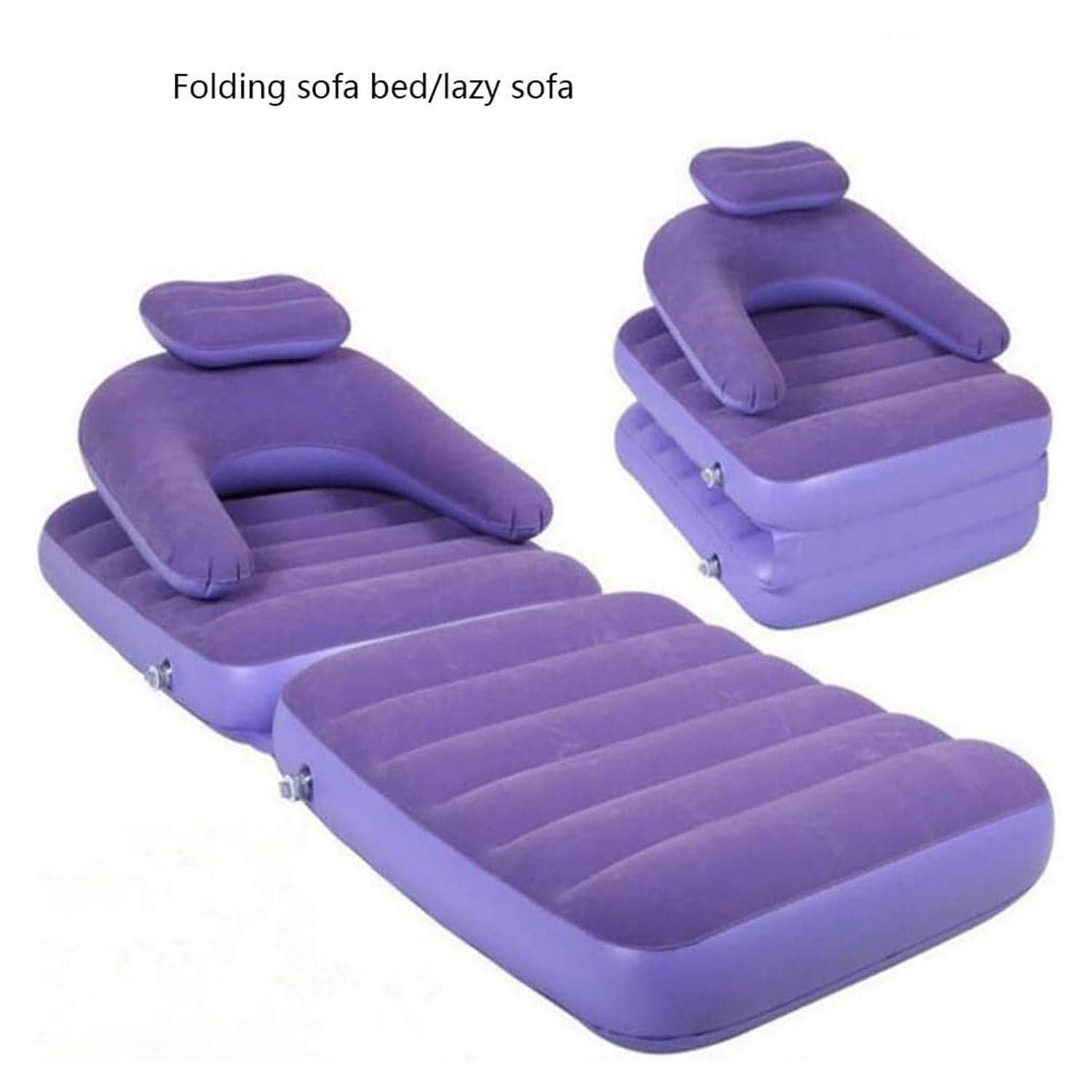 2 In 1 Air Mattress & Lounger, Portable Inflatable Mattress Air Sofa With Air Hand Pump (175—75 Cm) thumbnail 7