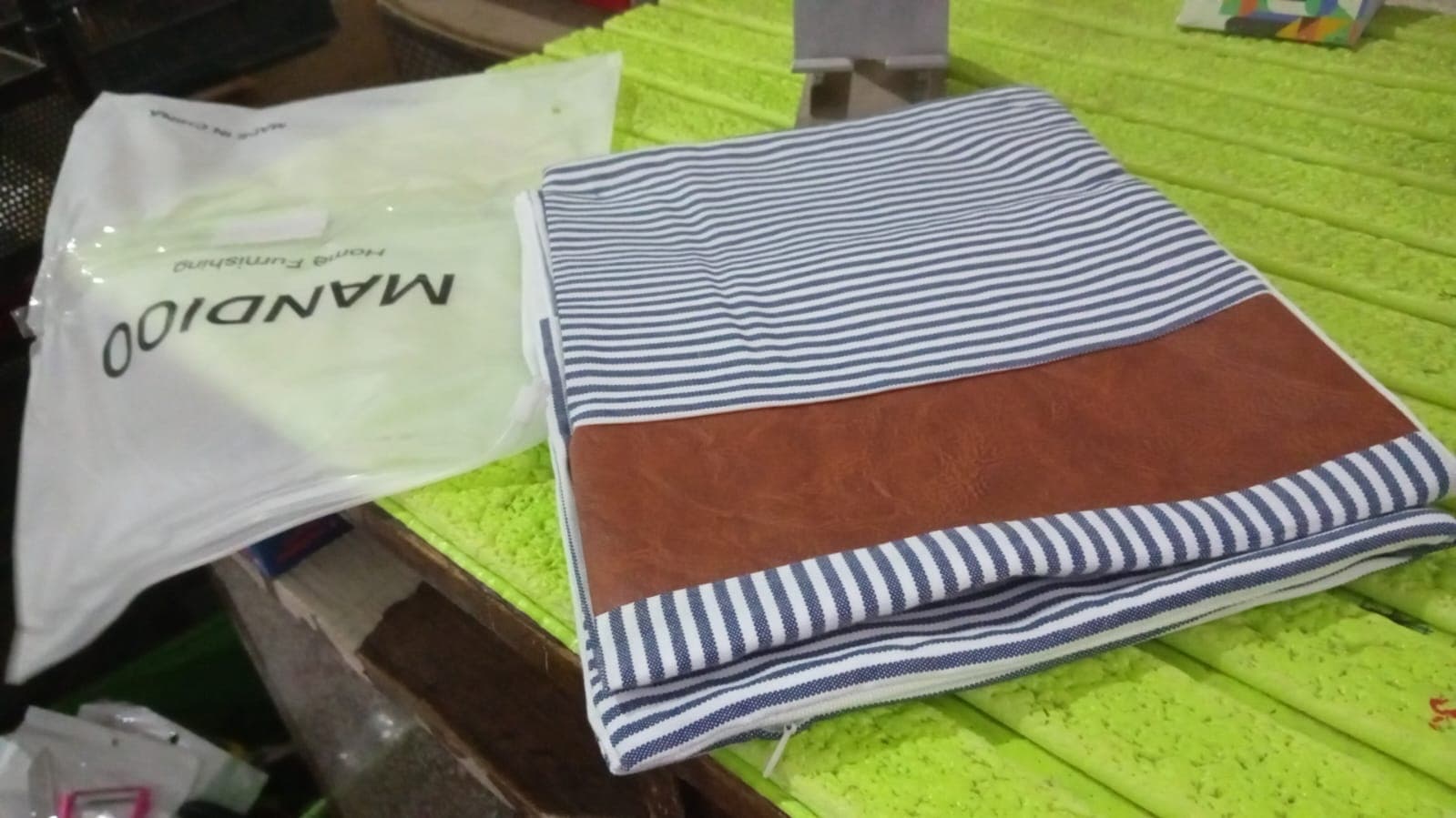 Pillow Covers, leather & cotton Cushion Covers (20 — 20 Inch / 1 Pair / 2 Pc) thumbnail 8