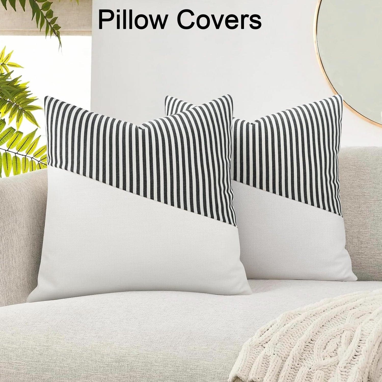 Decorative Pillow Covers Cushion Cases Soft Cotton (26 — 26 Inch / 1 Pair / 2 Pc) thumbnail 4