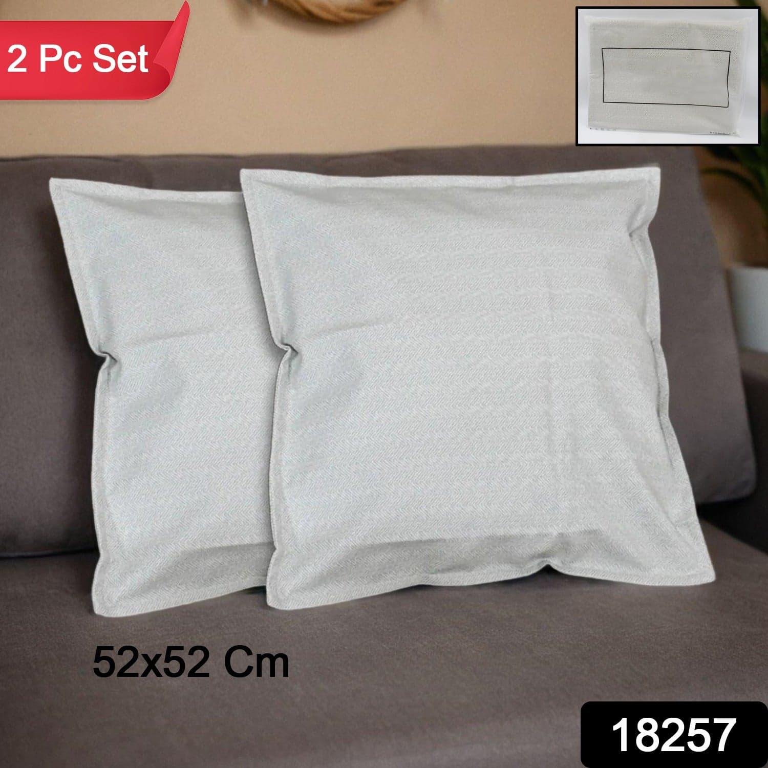 Pillow Covers, Couch Pillows Cover, Soft Decorative Pillow Covers (52 — 52 Cm / 1 Pair / 2 Pc) thumbnail 2