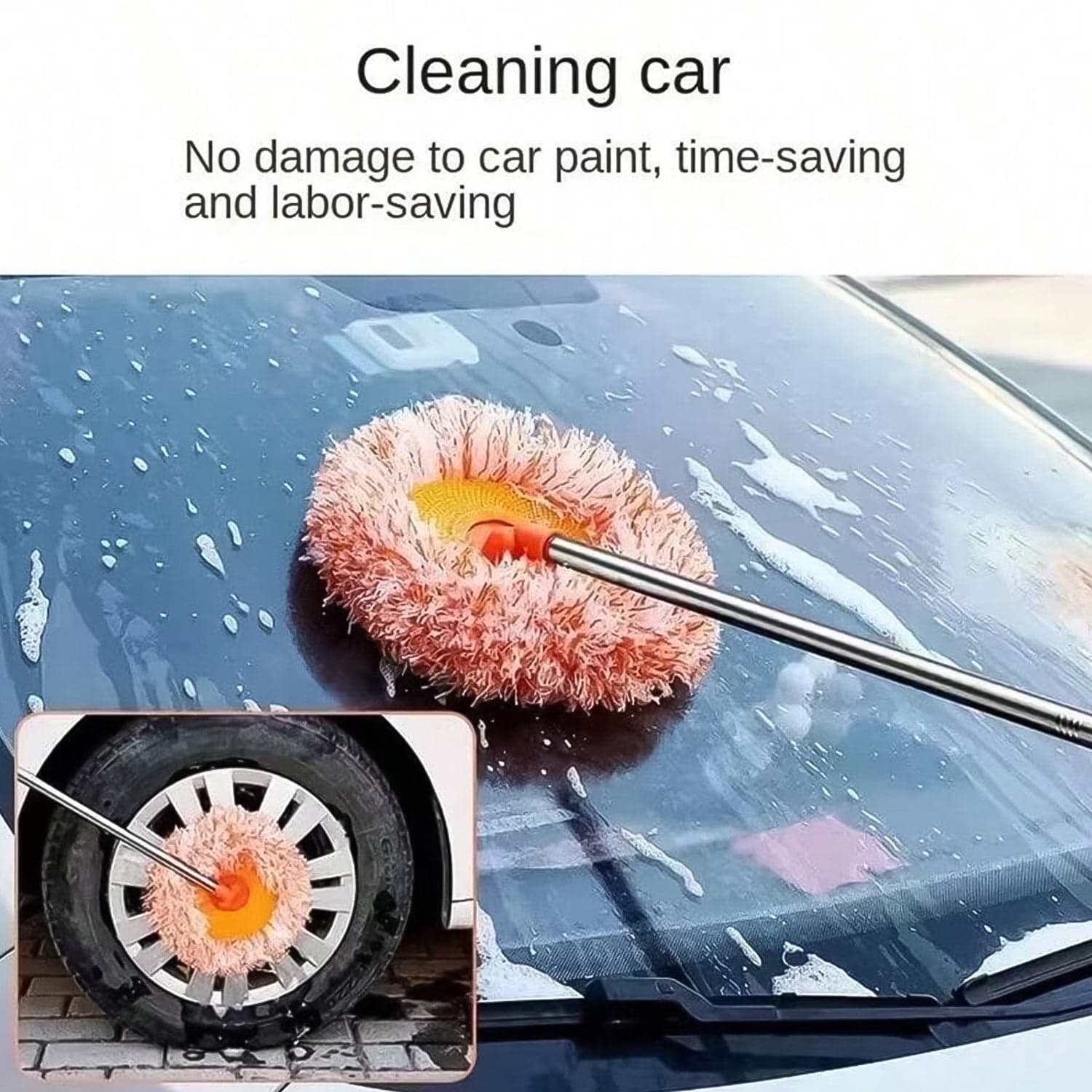 Mop Cleaning Mop Rotatable Spin Mop (110 CM / 1 Pc) thumbnail 3
