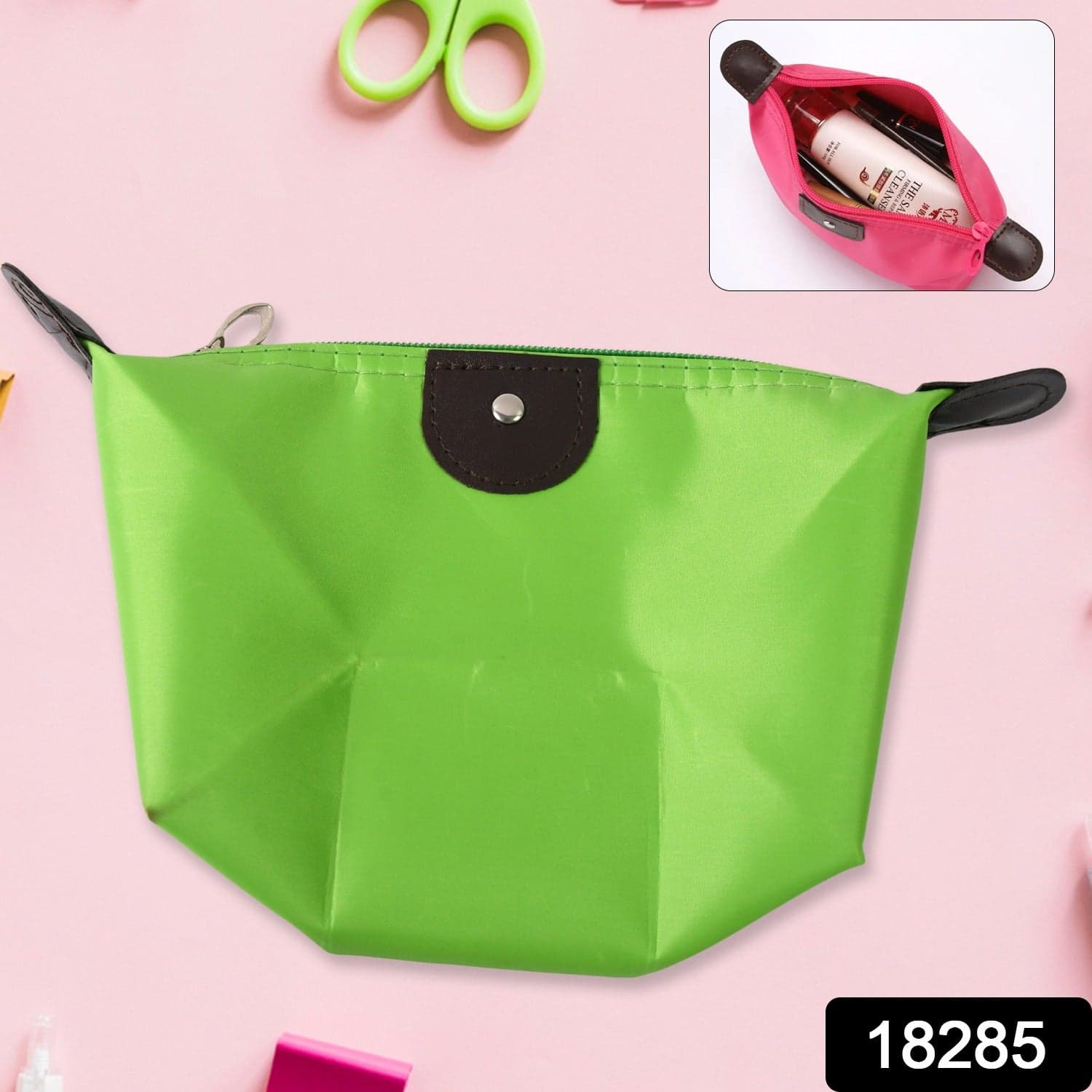 Portable Cosmetic Bag Multi-Functional Waterproof Wash Pouch (1 Pc) thumbnail 2