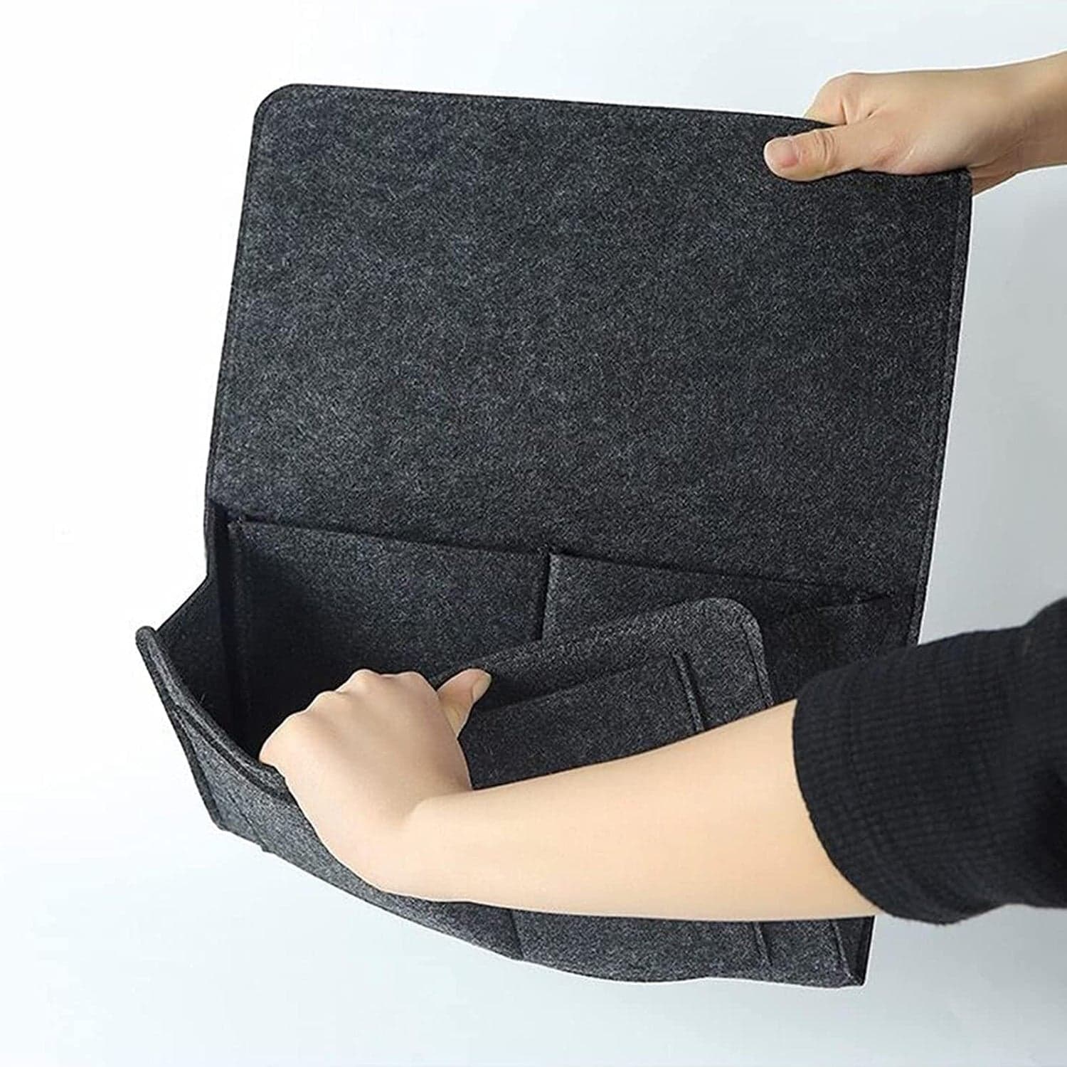 Flat Bedside Caddy, Bed Side Pocket Storage Organizer Bag with 5 Pockets (1 Pc) thumbnail 1