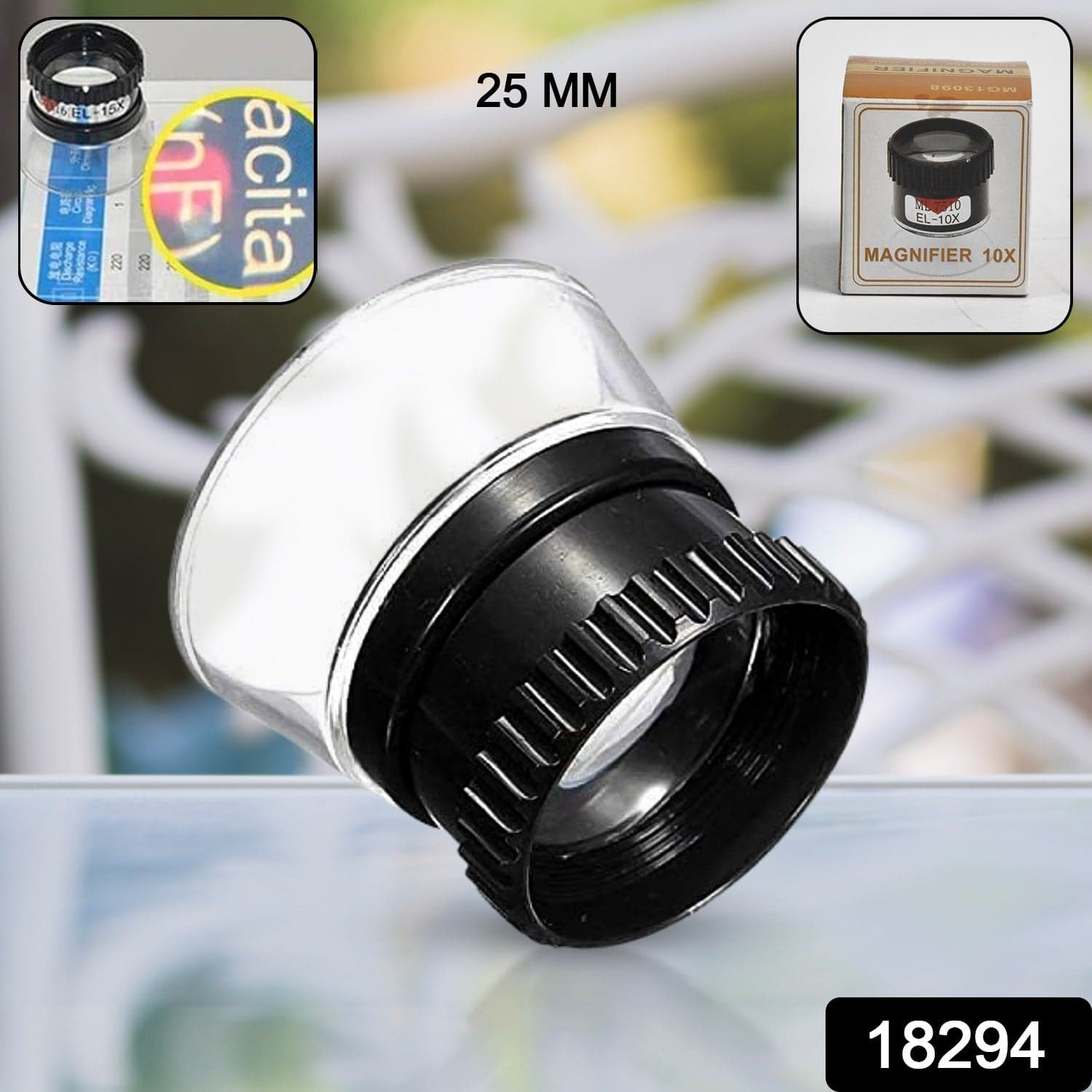 10X Magnifier Glass Repair Watch Magnifying For Home, Office, hobby, Craft (1 Pc / 25 MM) thumbnail 2