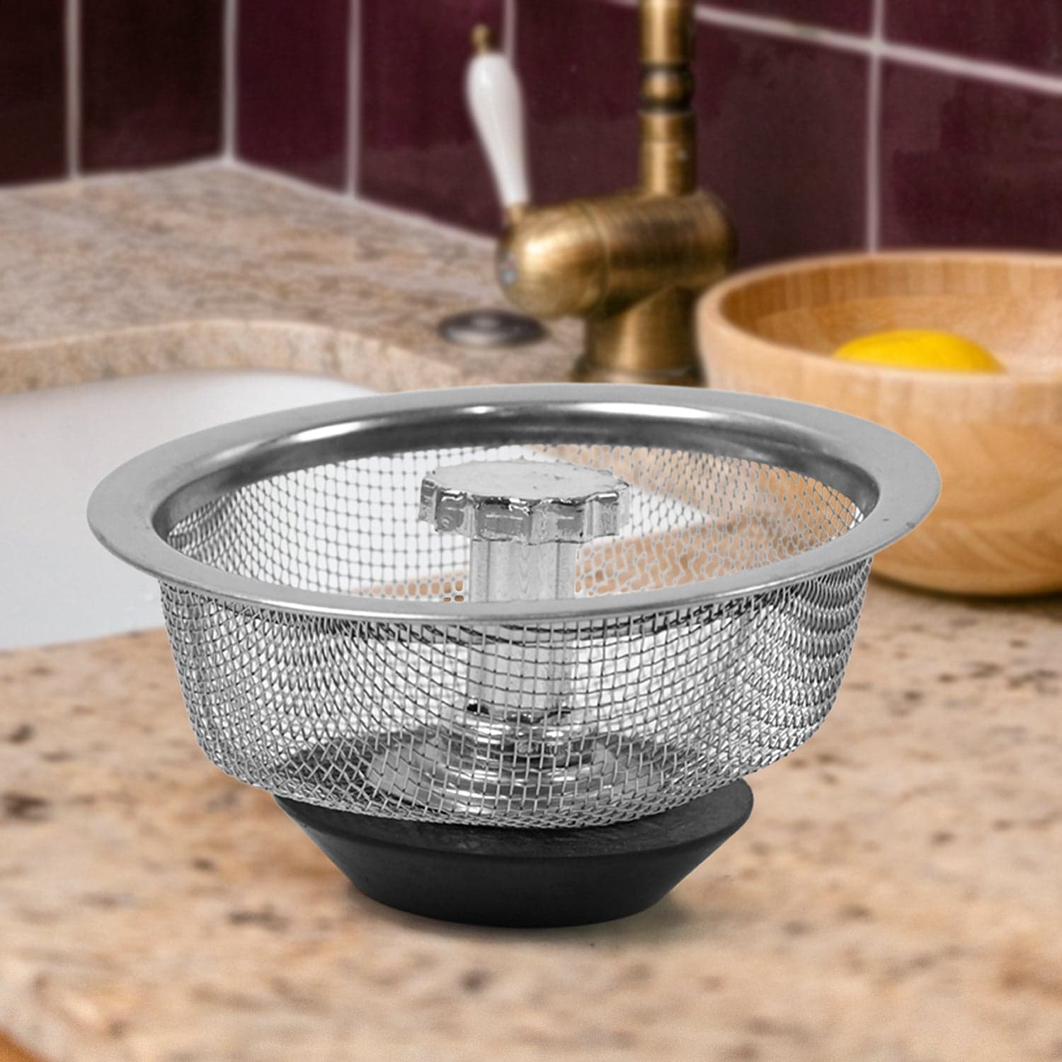 Stainless Steel Sink Strainer Basket Strainer Kitchen Sink Strainer (1 Pc) thumbnail 1