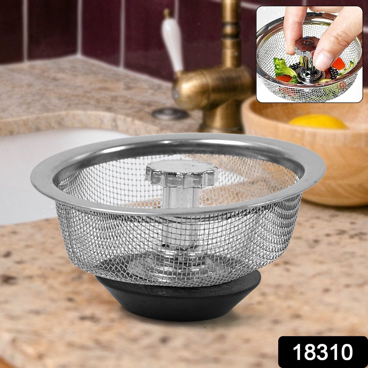 Stainless Steel Sink Strainer Basket Strainer Kitchen Sink Strainer (1 Pc) thumbnail 2