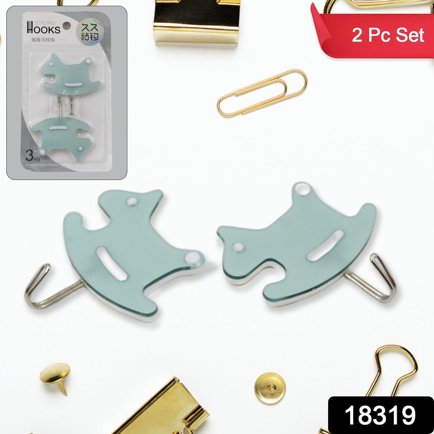 Multipurpose Self-Adhesive hooks (2 Pc Set) thumbnail 3