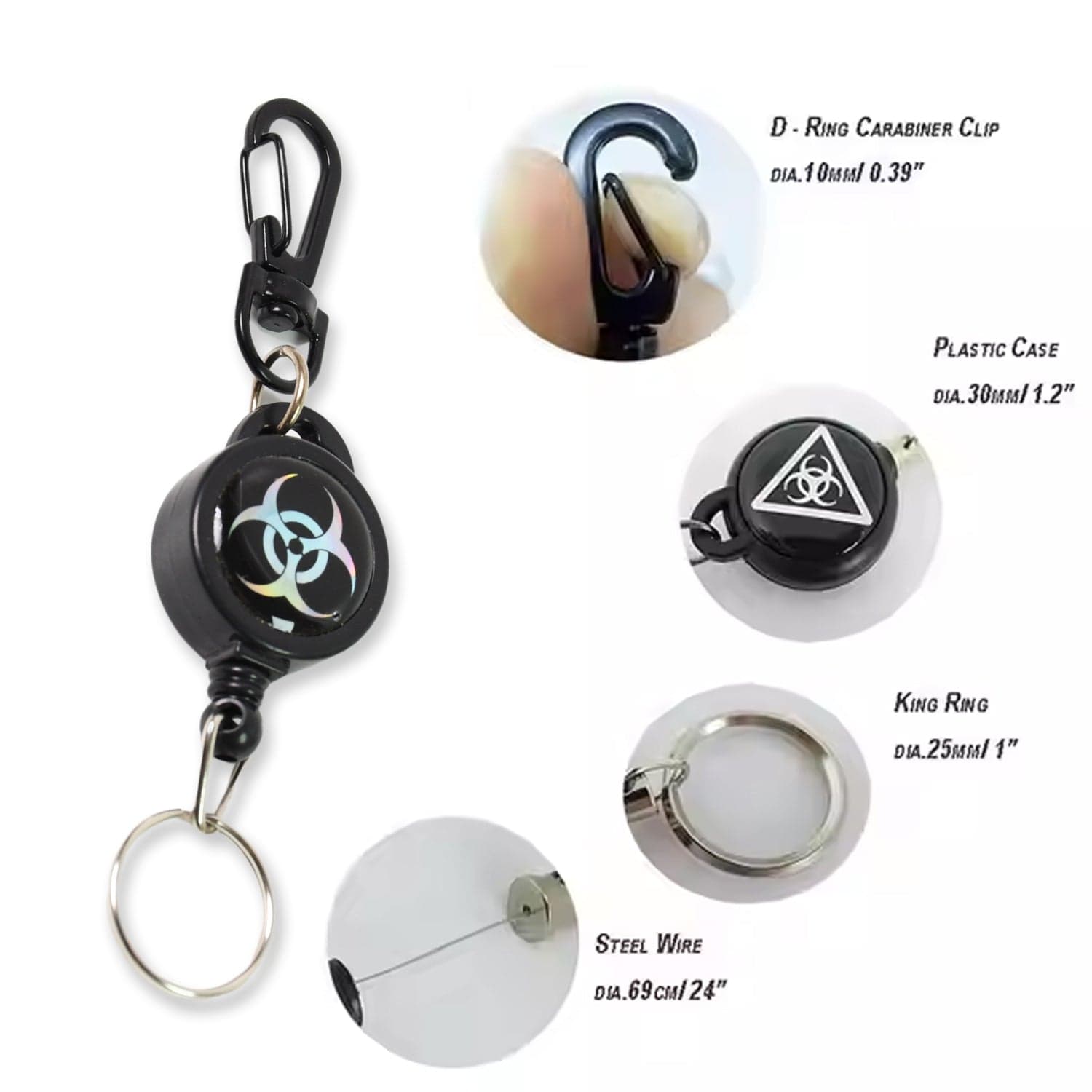Safety Anti-Lost Retractable Key Chain (1 Pc / Small) thumbnail 3