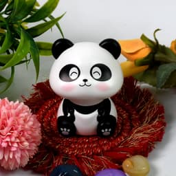 Solar Powered Moving Panda Car Dashboard Decoration of 1 Pc
