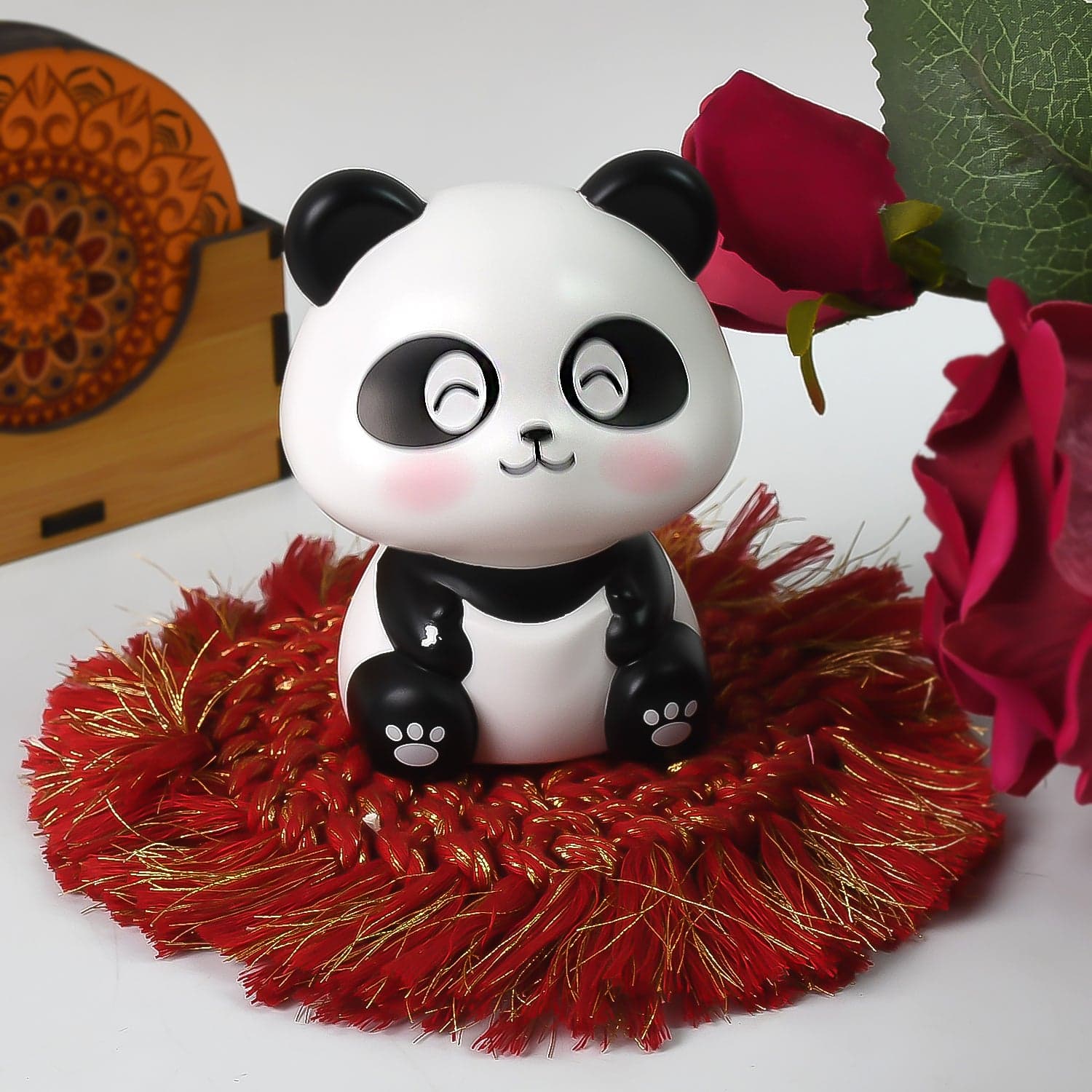 Solar Powered Moving Panda Car Dashboard Decoration of 1 Pc thumbnail 3