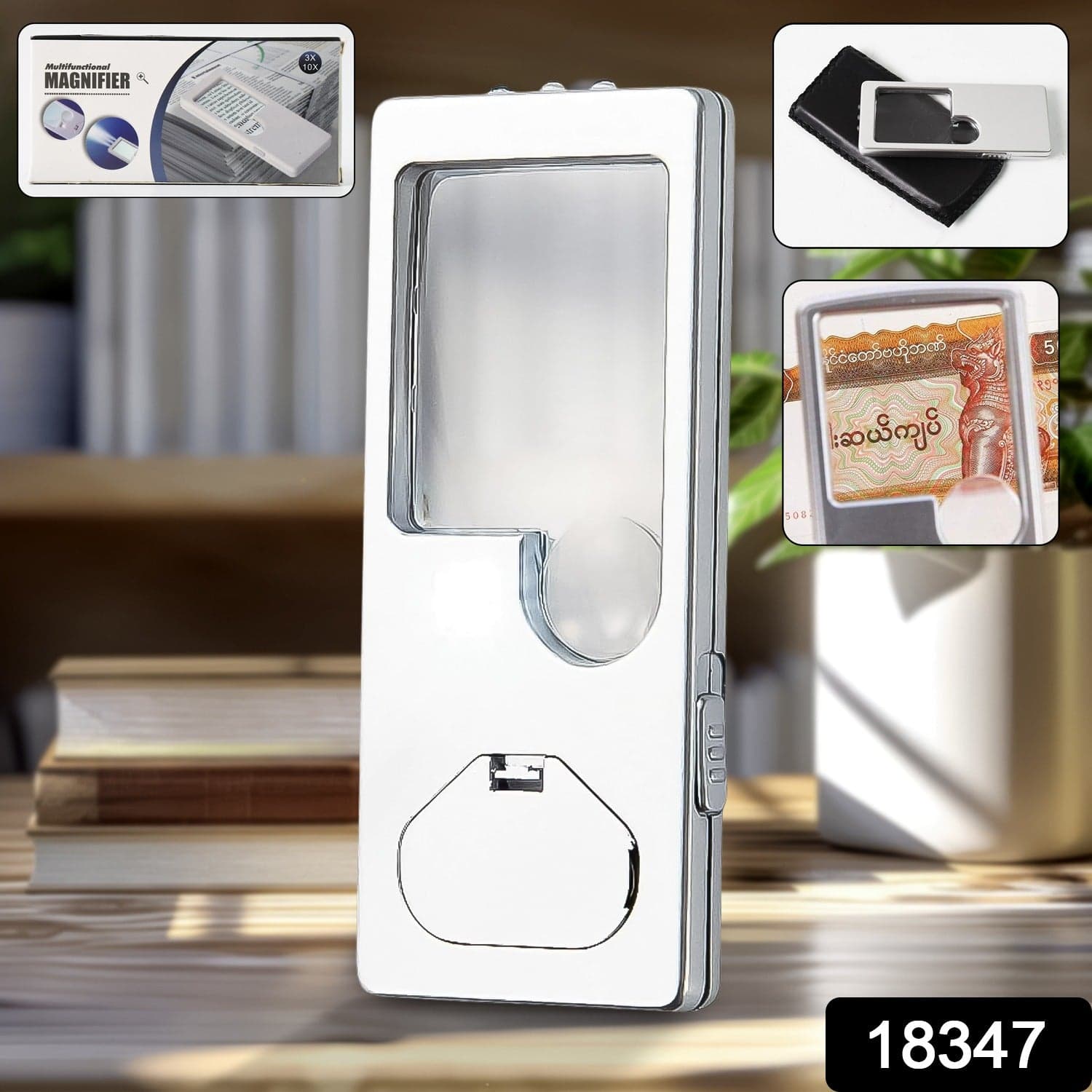 Magnifying Glass with Light, 3X 10X Pocket Magnifier (1 Pc) thumbnail 2