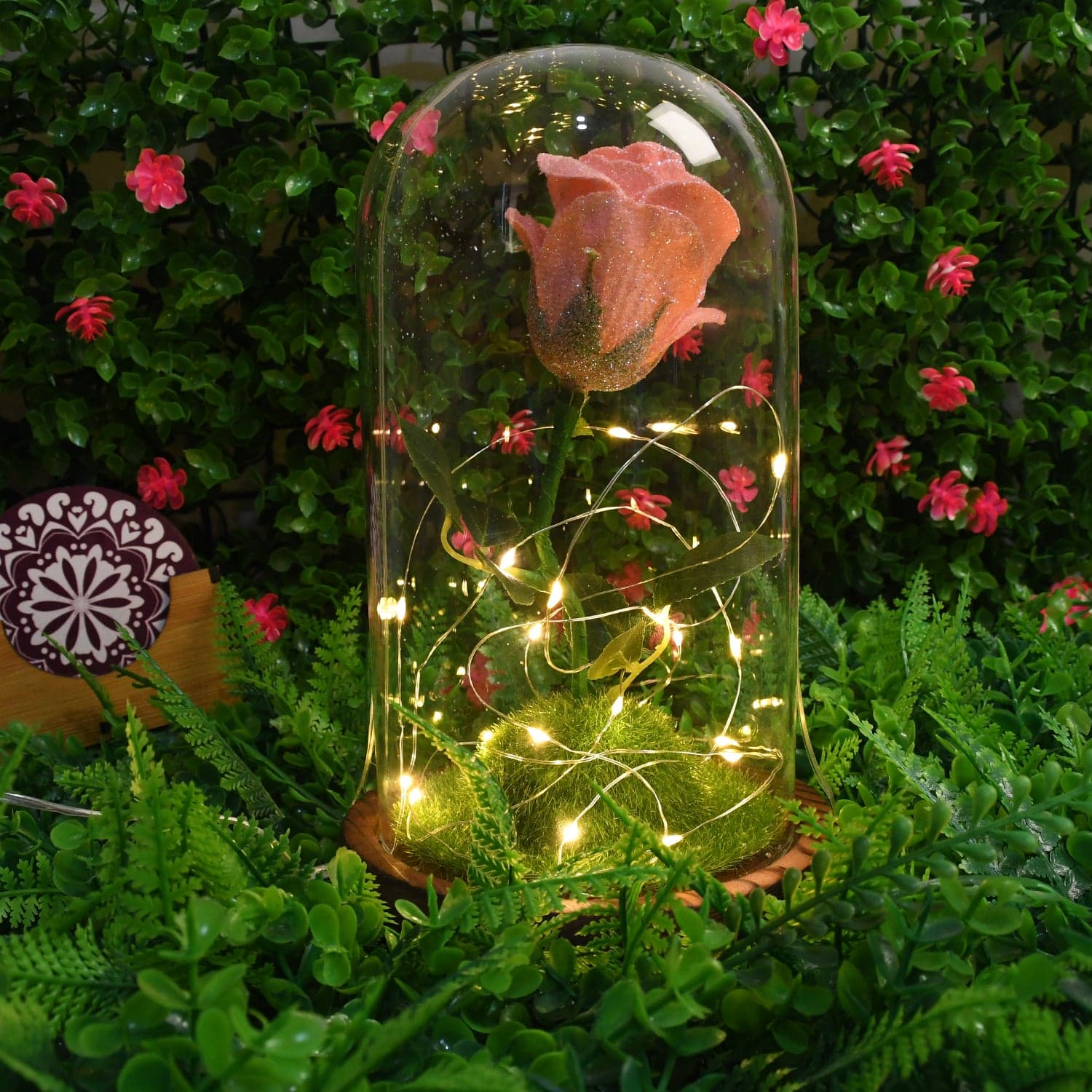 Glass Flower with Led Light Great Gift (1 Set) thumbnail 1