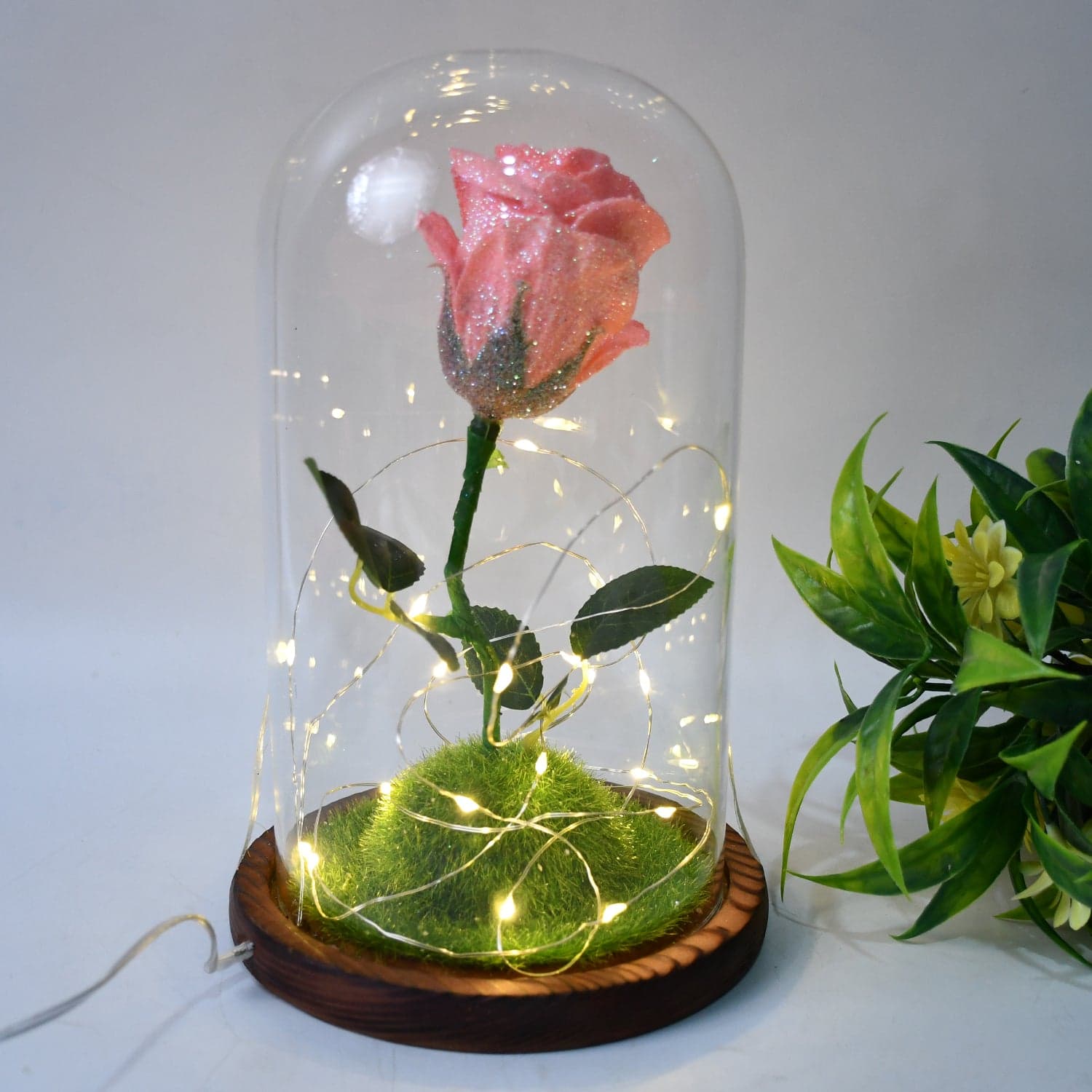 Glass Flower with Led Light Great Gift (1 Set) thumbnail 3