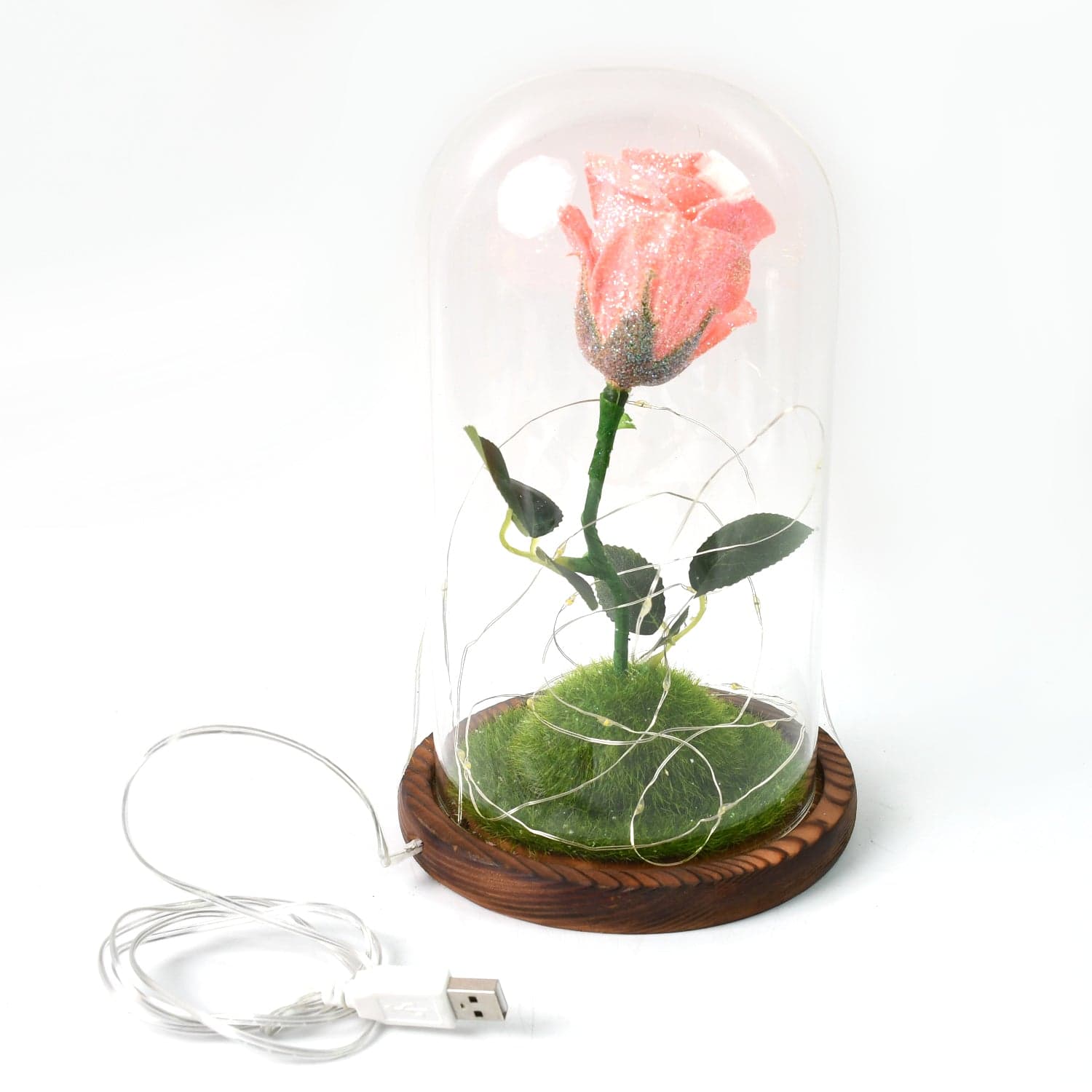 Glass Flower with Led Light Great Gift (1 Set) thumbnail 5