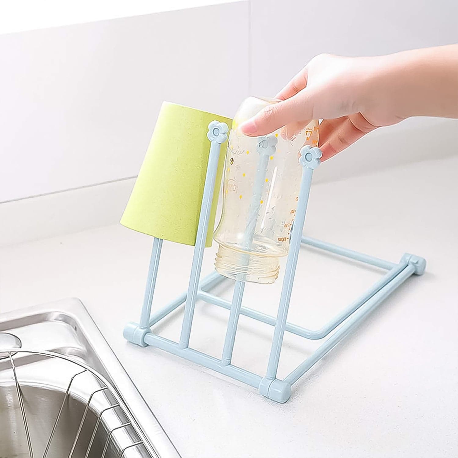 Folding Kitchen Bathroom Towel Rack, Towel Stand (1 Pc) thumbnail 6