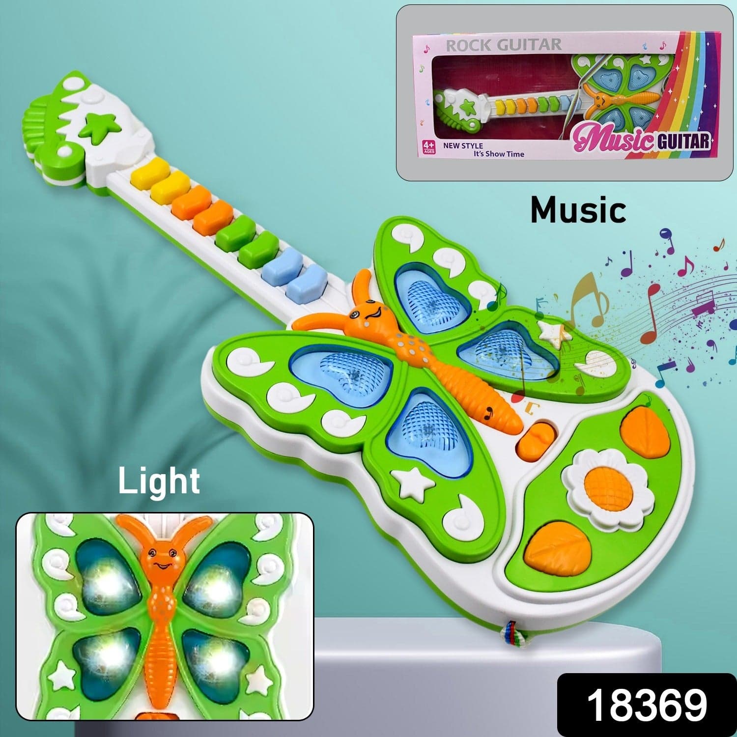 Butterfly Guitar Toy with Light and Music Toy (1 Pc / Battery not included) thumbnail 2