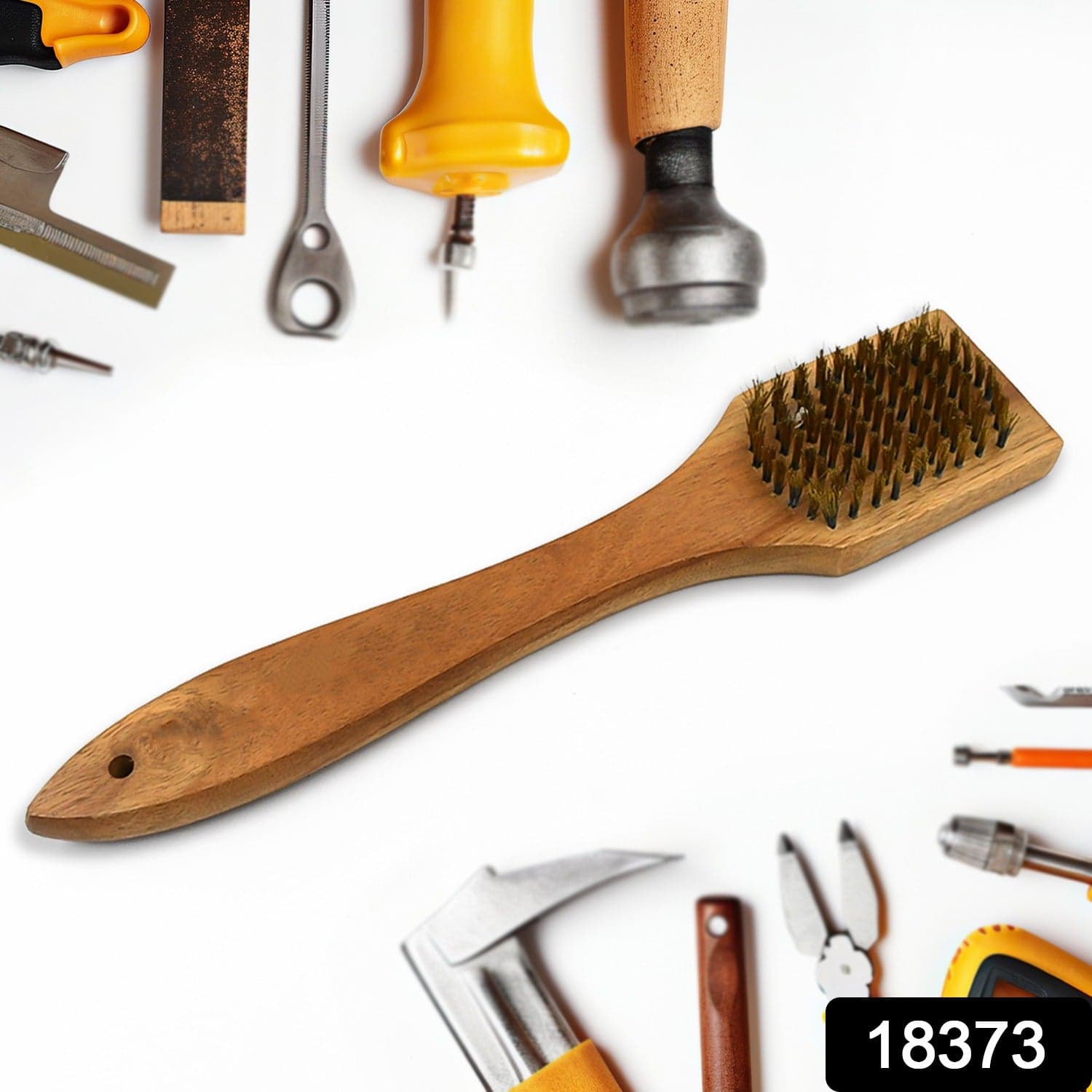 Wooden Handle Steel Wire Brush (1 Pc) thumbnail 2