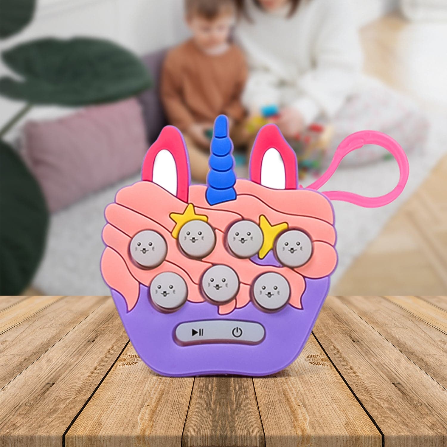 Mini Push Bubbles Game with Keychain & Music Game (1 Pc) thumbnail 1