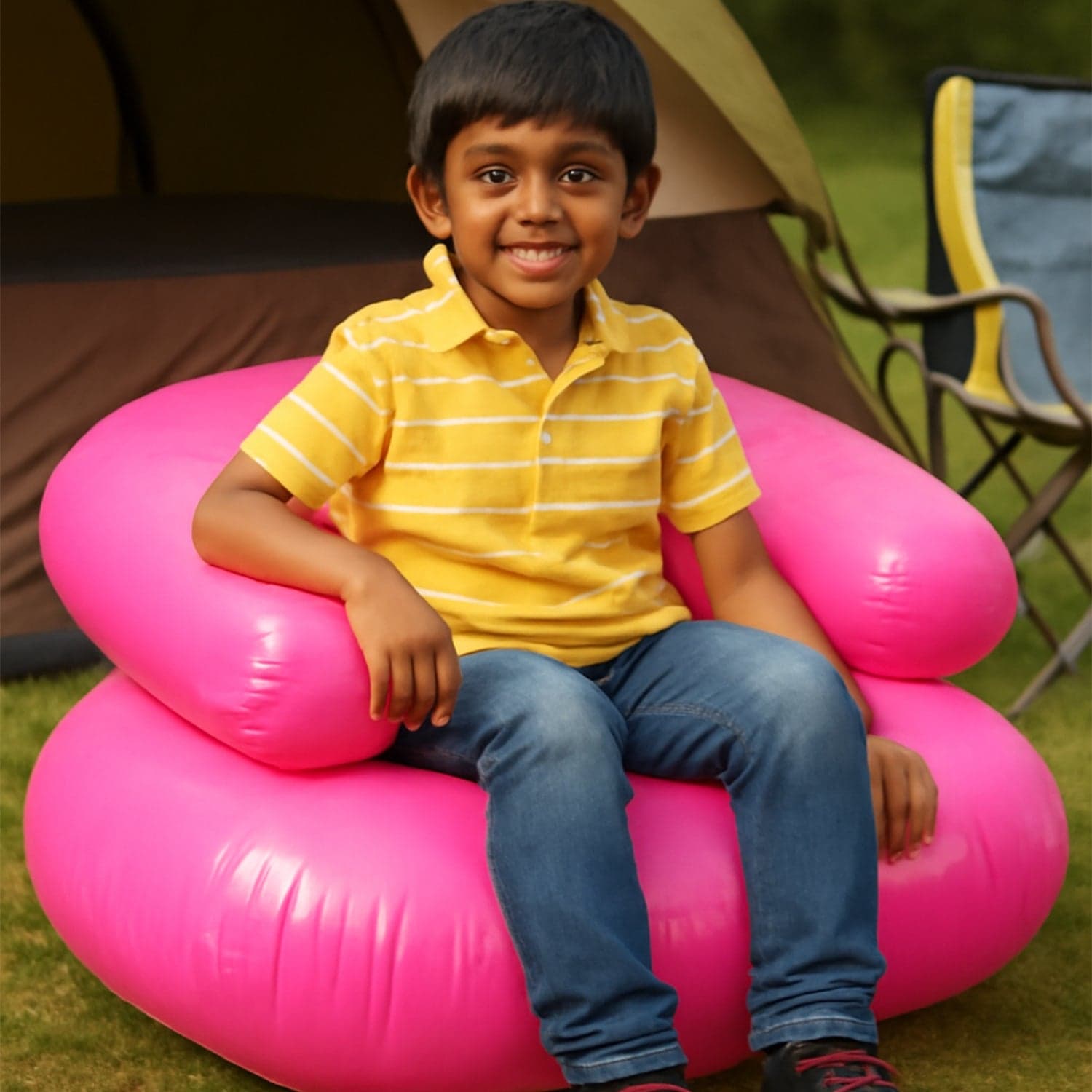 Inflatable Sofa Chair for Boys and Girls Suitable for Camping (28 Inch Approx / 1 Set) thumbnail 5