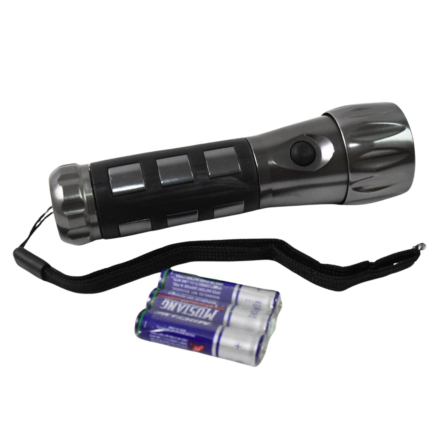 Aluminium Led/Xenon rubber grip Handtourch (3*1.5V AAA batteries / Not Included) thumbnail 4