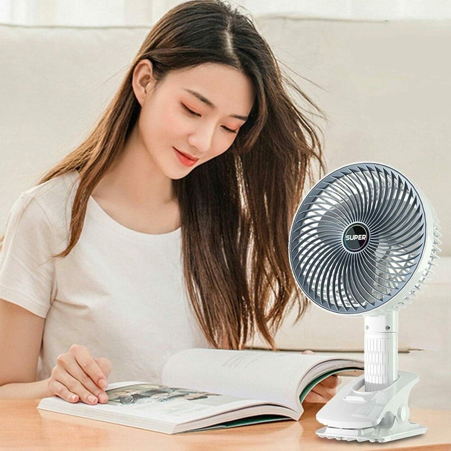 Multifunctional Usb Desk Fan Of Clip-On Plug & Play Fan thumbnail 7