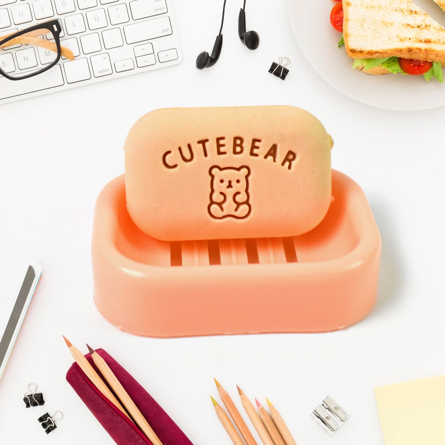 Cute Soap Shaped Erasers With Plastic Case (1 Pc / With Case) thumbnail 6