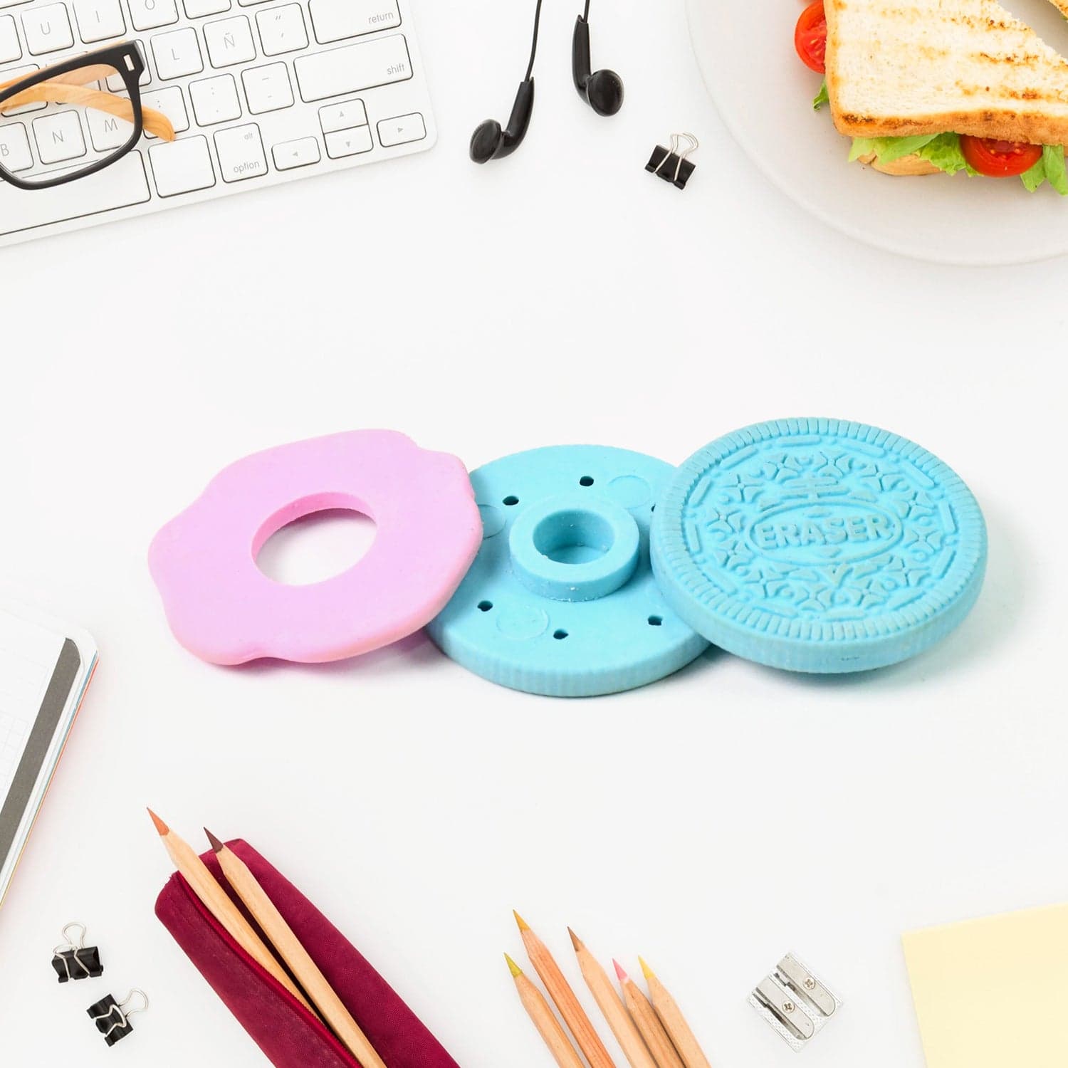 Biscuit Shape Eraser Unique Designs & Patterns (1 Pc) thumbnail 7