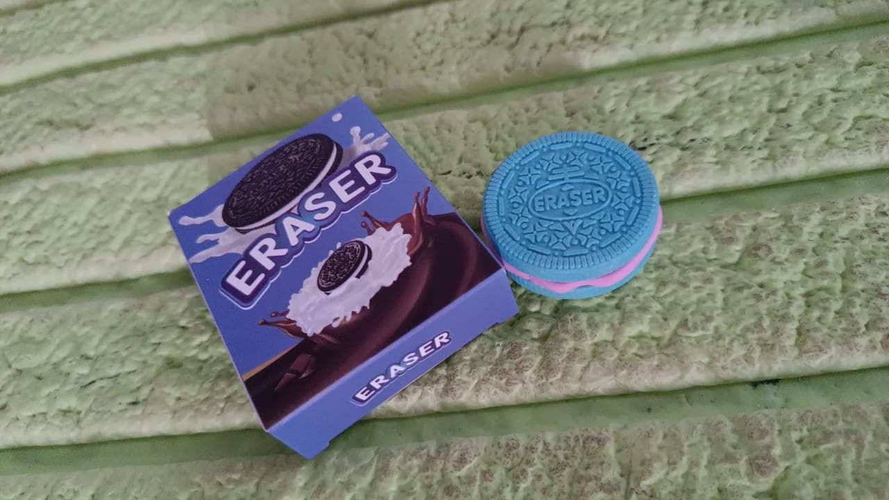 Biscuit Shape Eraser Unique Designs & Patterns (1 Pc) thumbnail 8