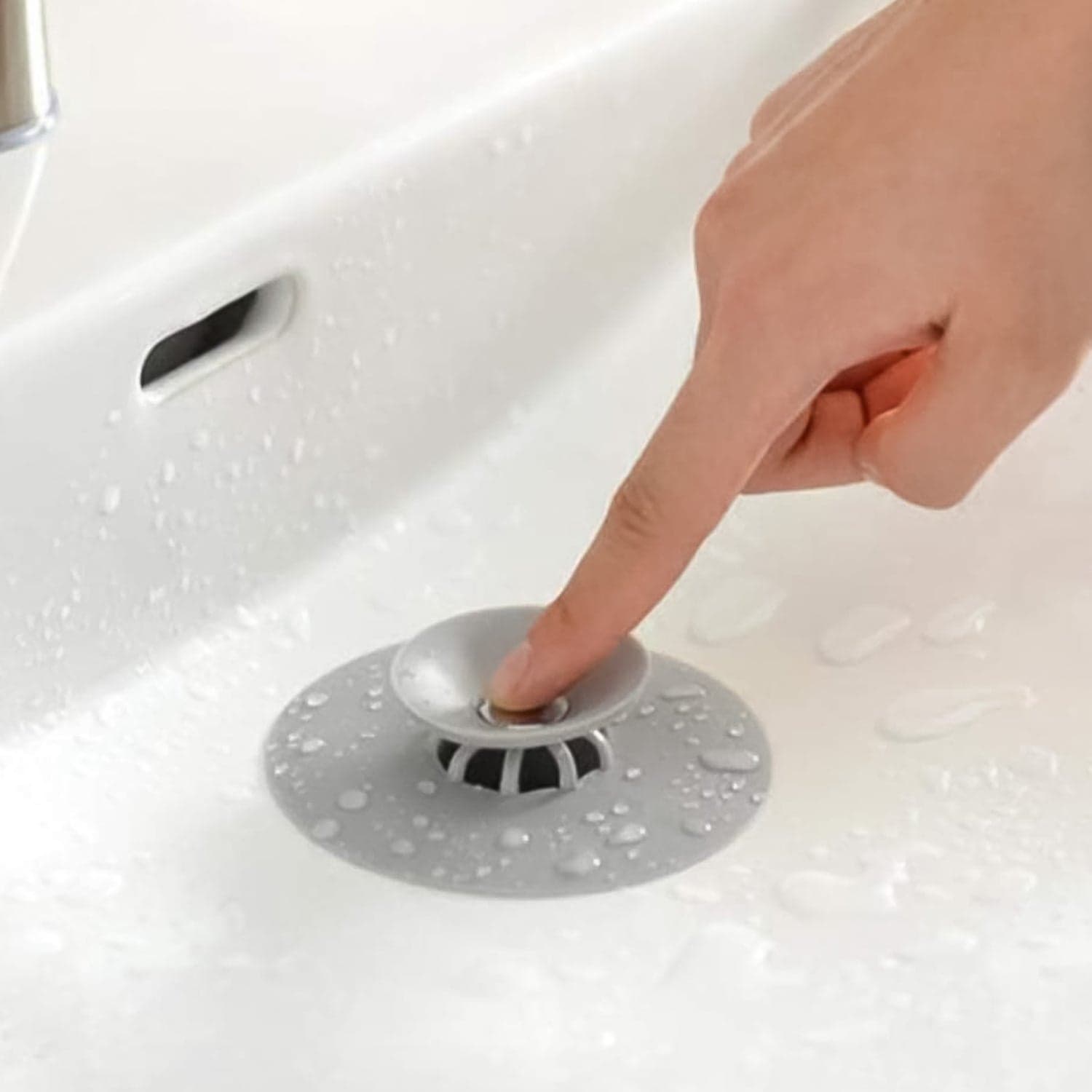 Sink Stopper Silicone Bathtub Stopper, Kitchen Sink Drain Strainer (1 Pc) thumbnail 5