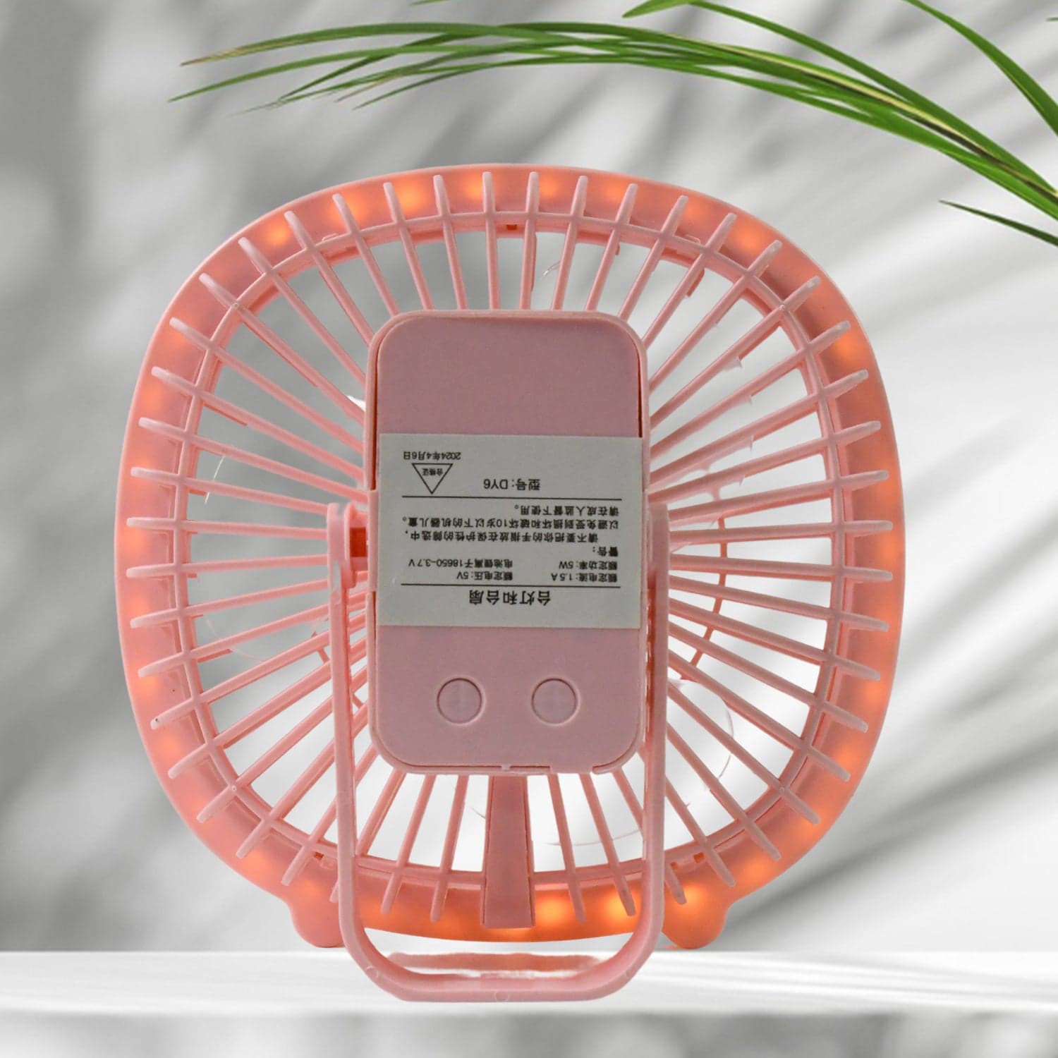 USB PORTABLE MINI DESK FAN WITH LIGHT & COLOR BOX (1 PC / Mix Color) thumbnail 5