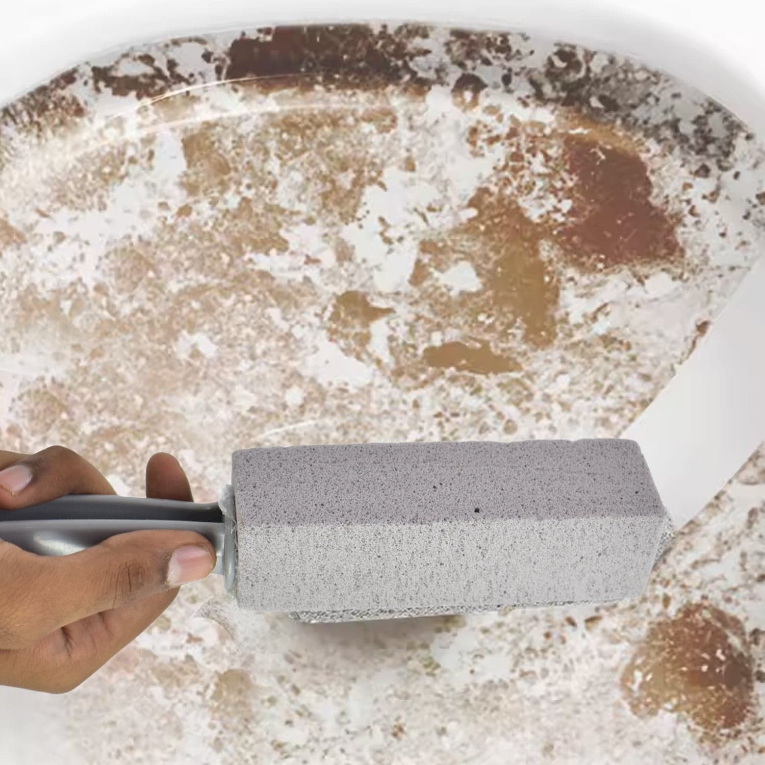 Pumice Stone Toilet Clean Brush with Handle (24 Cm / 1 Pc) thumbnail 3