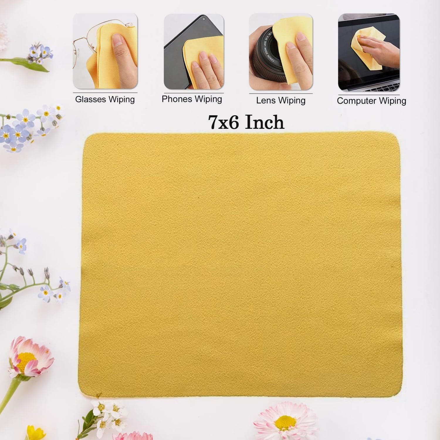 Microfiber Cleaning Cloths (6 — 7 Inch) (Multicolor) (Pack of 1 Pc) thumbnail 3