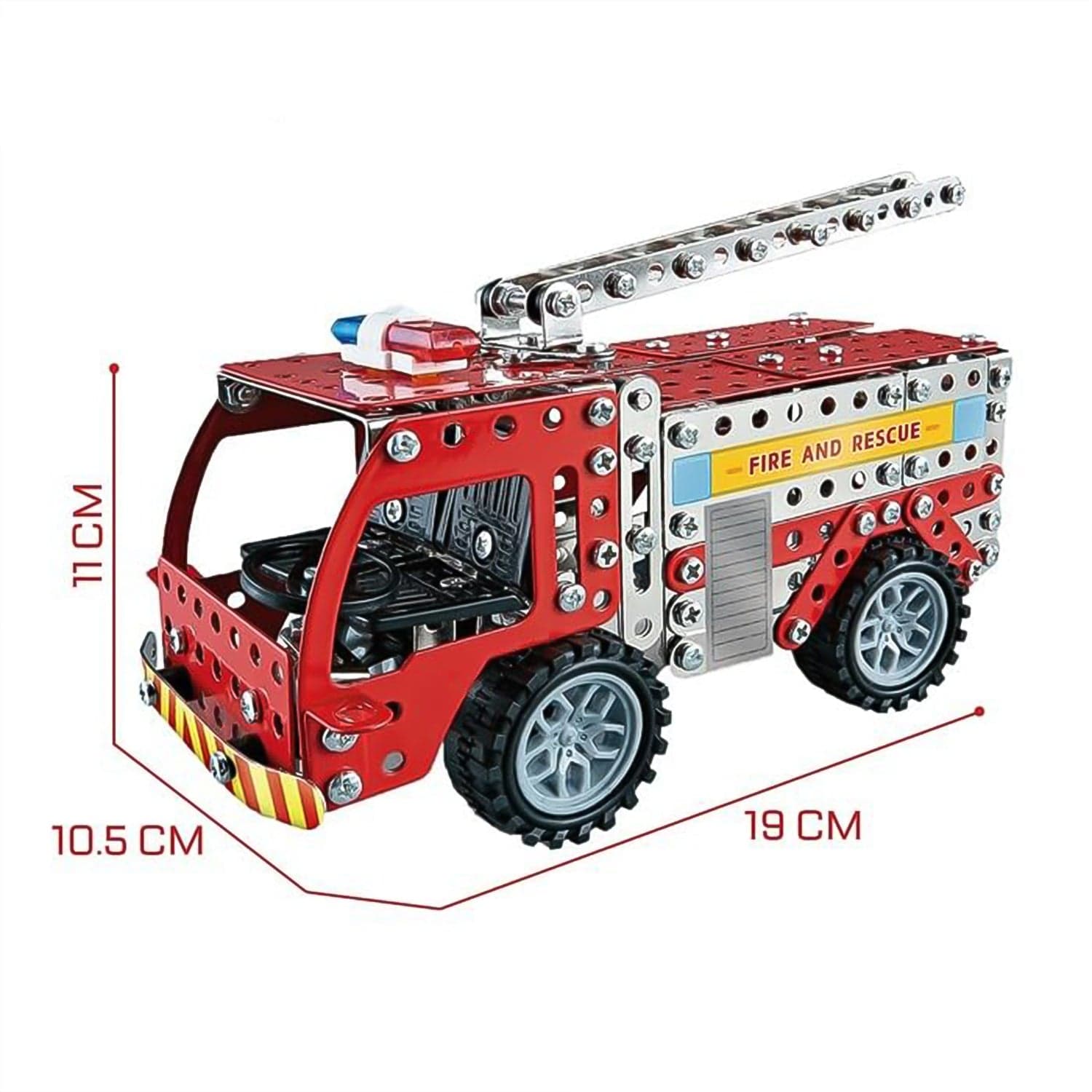 Metal DIY Fire Truck Building Blocks for Kids (Fire Truck / 292pcs of truck tool / 1 Set) thumbnail 6
