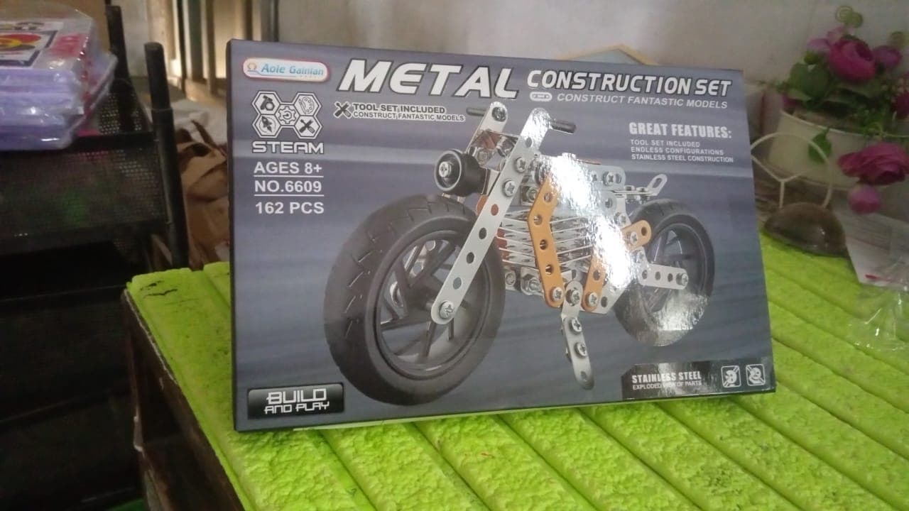 Metal DIY Bike Building Blocks for Kids (bike 162 pc of Bike Tool / 1 Set for  thumbnail 7